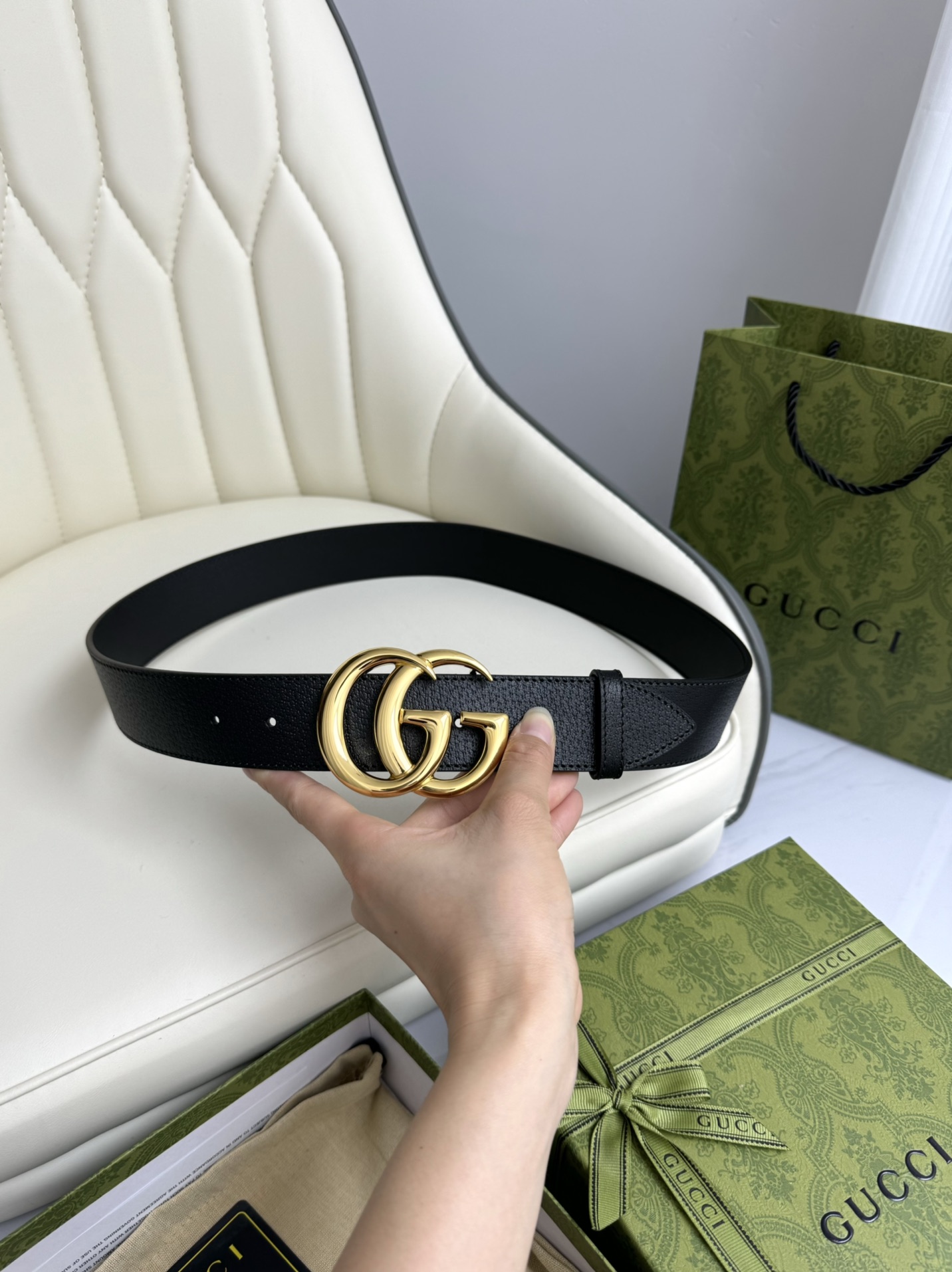Gucci Male Basic Belt Cow Leather M
