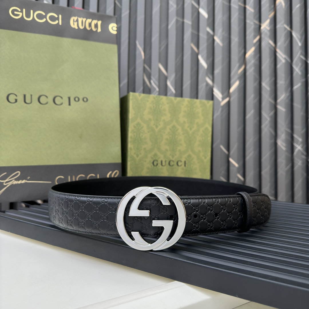 Gucci Basic Belt Canvas Black S-m