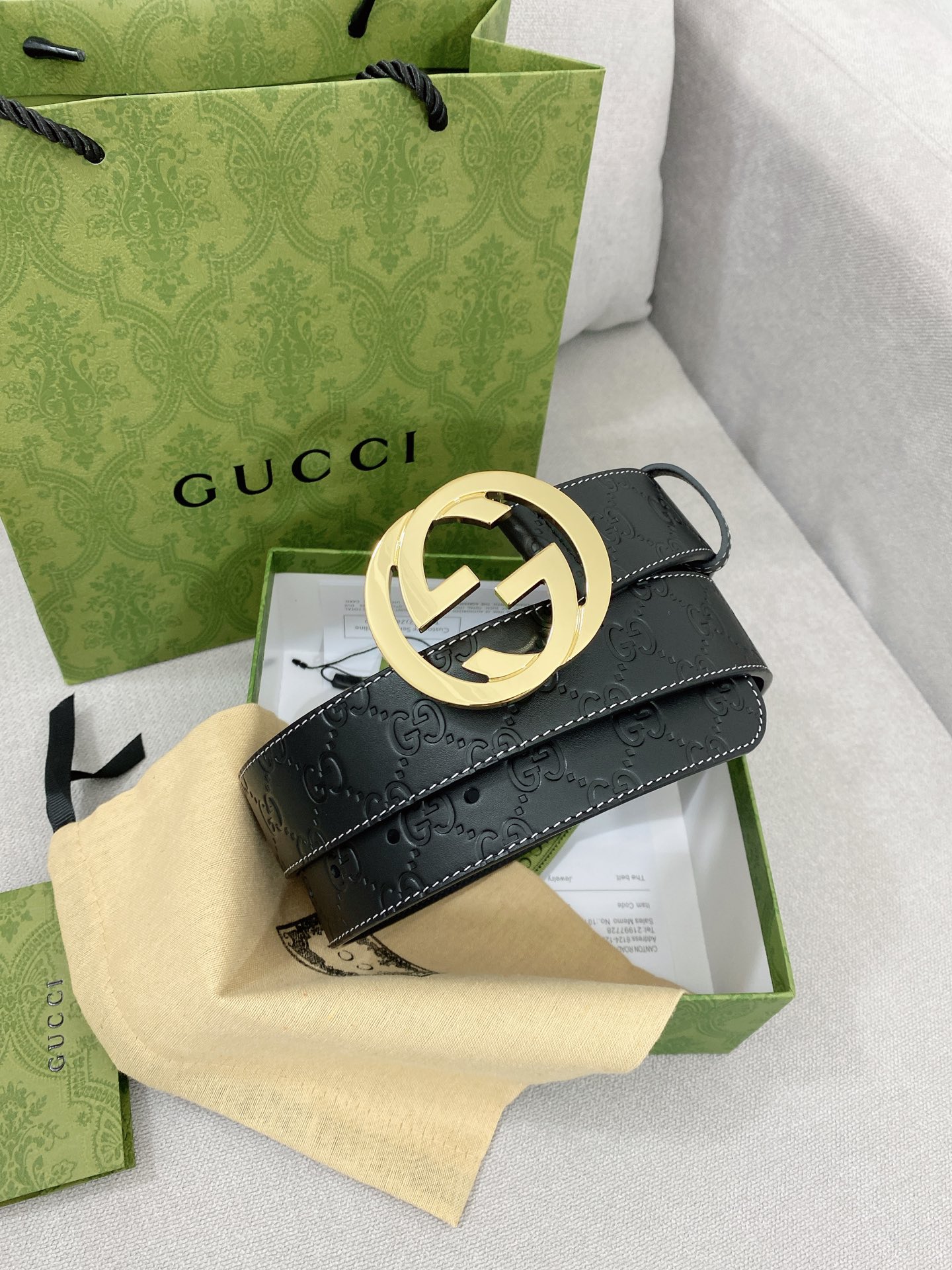 Gucci Basic Belt Top Grain Leather M