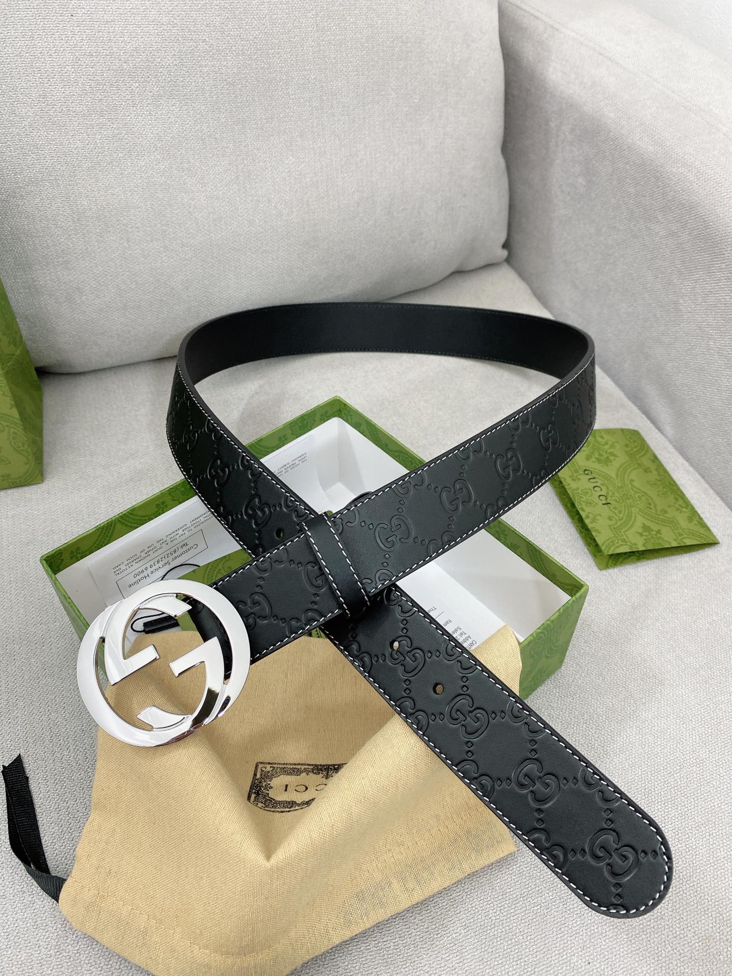 Gucci Basic Belt Top Grain Leather M