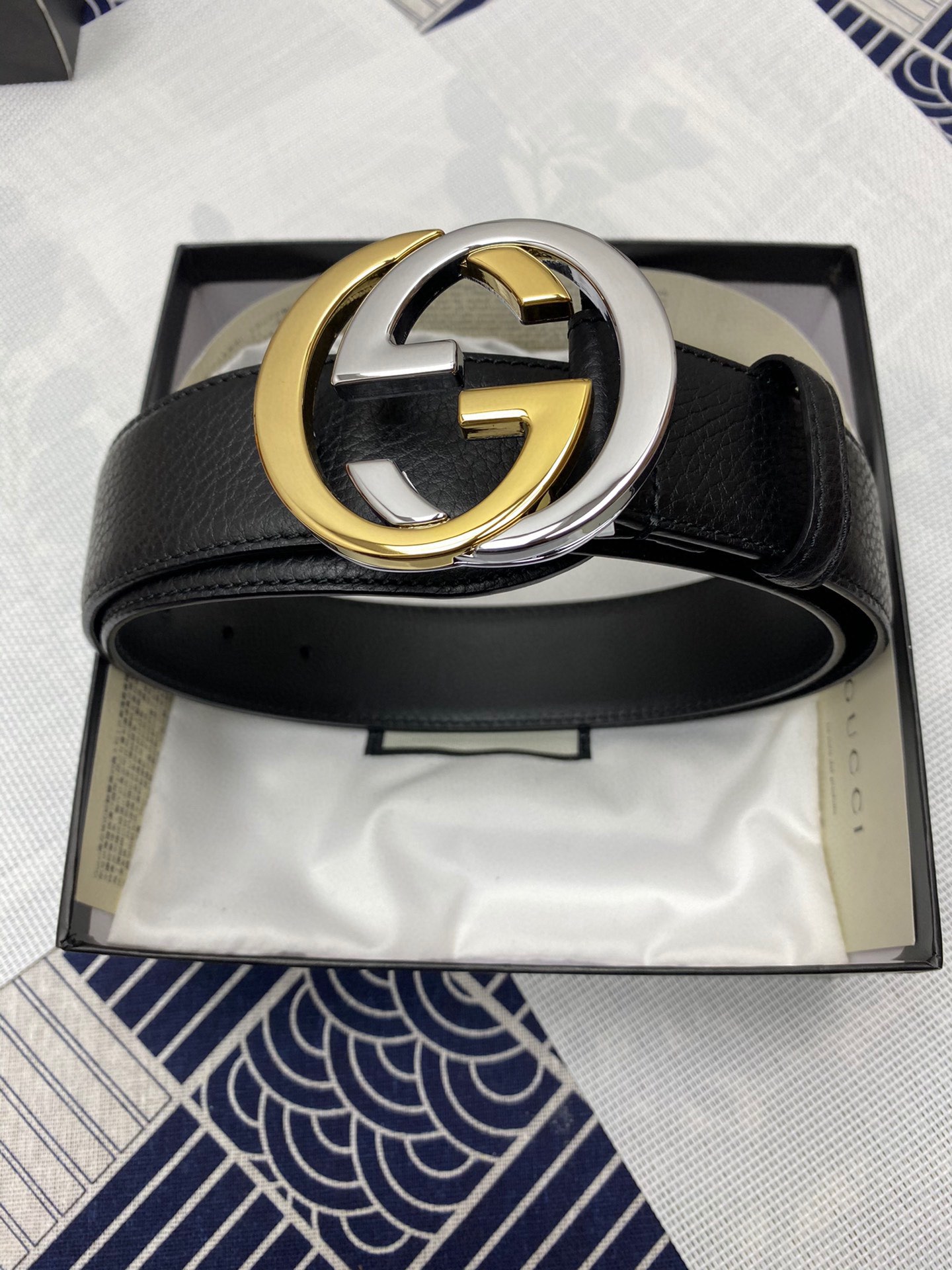 Gucci Male Leather Belt Top Grain Leather M