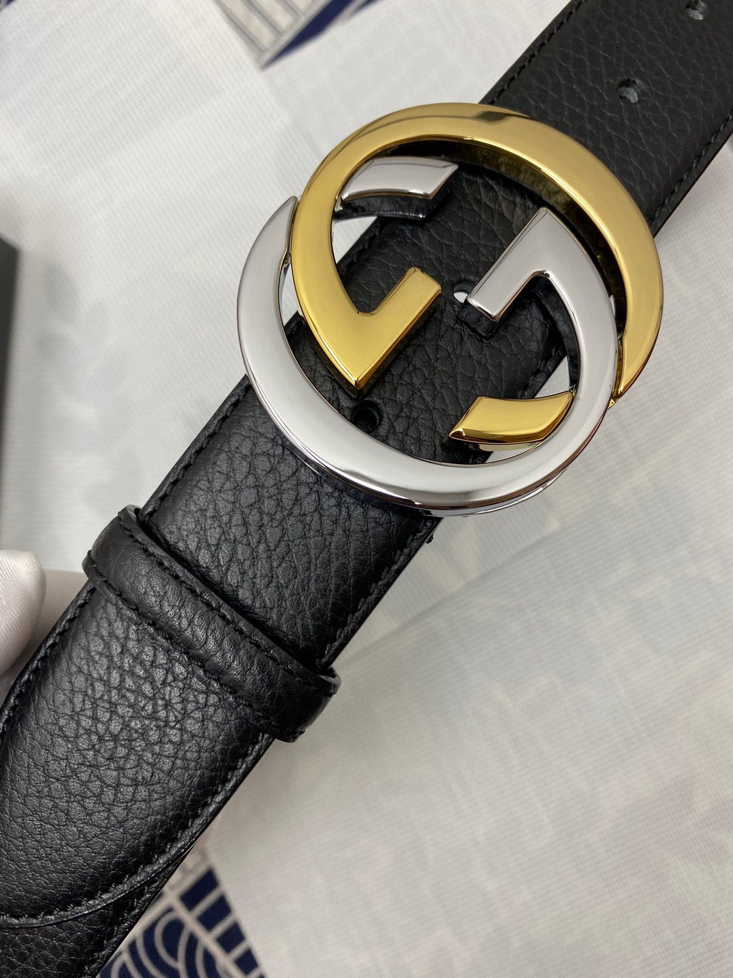 Gucci Male Leather Belt Top Grain Leather M