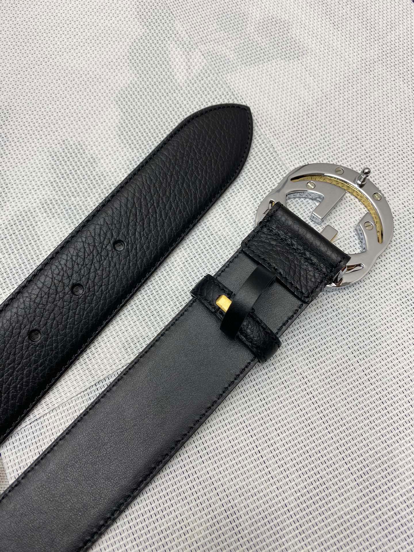 Gucci Male Leather Belt Top Grain Leather M