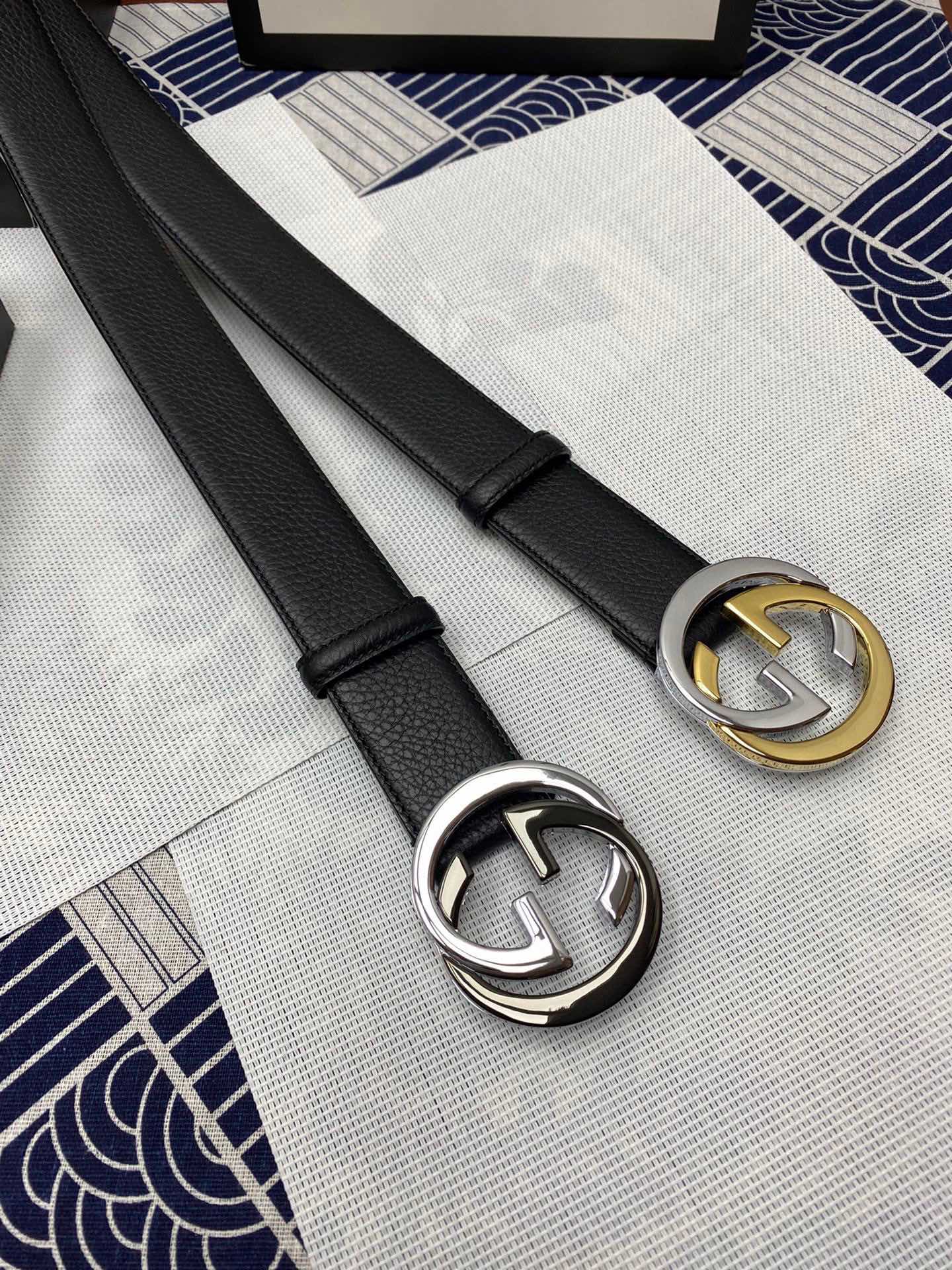 Gucci Male Leather Belt Top Grain Leather M