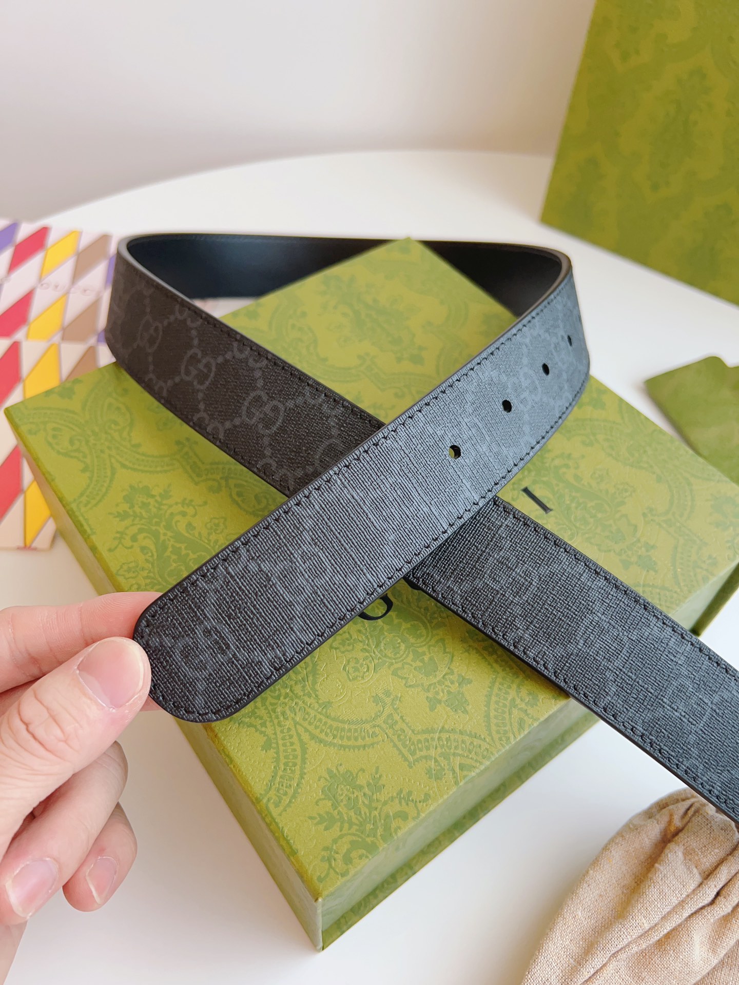 Gucci Basic Belt Canvas Black S-m