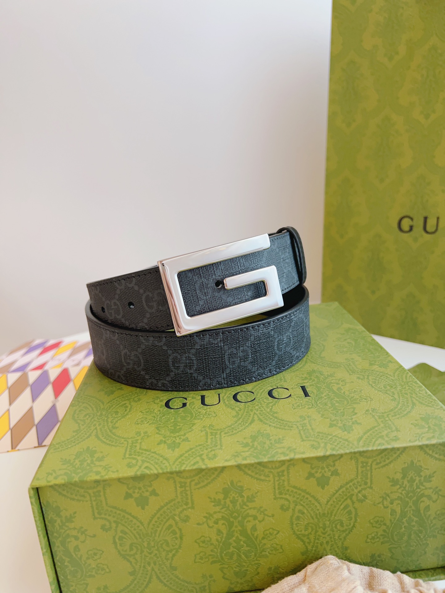 Gucci Basic Belt Canvas Black S-m