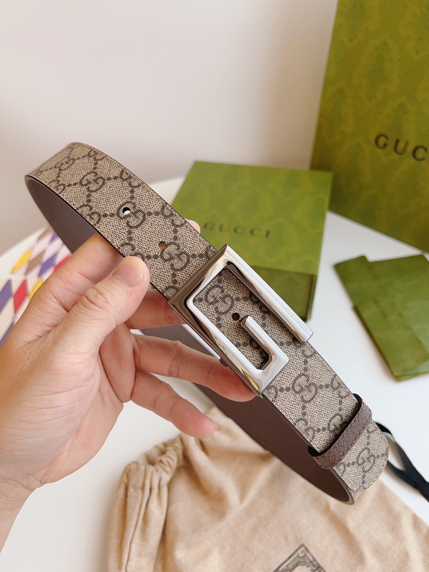 Gucci Basic Belt Canvas Black S-m