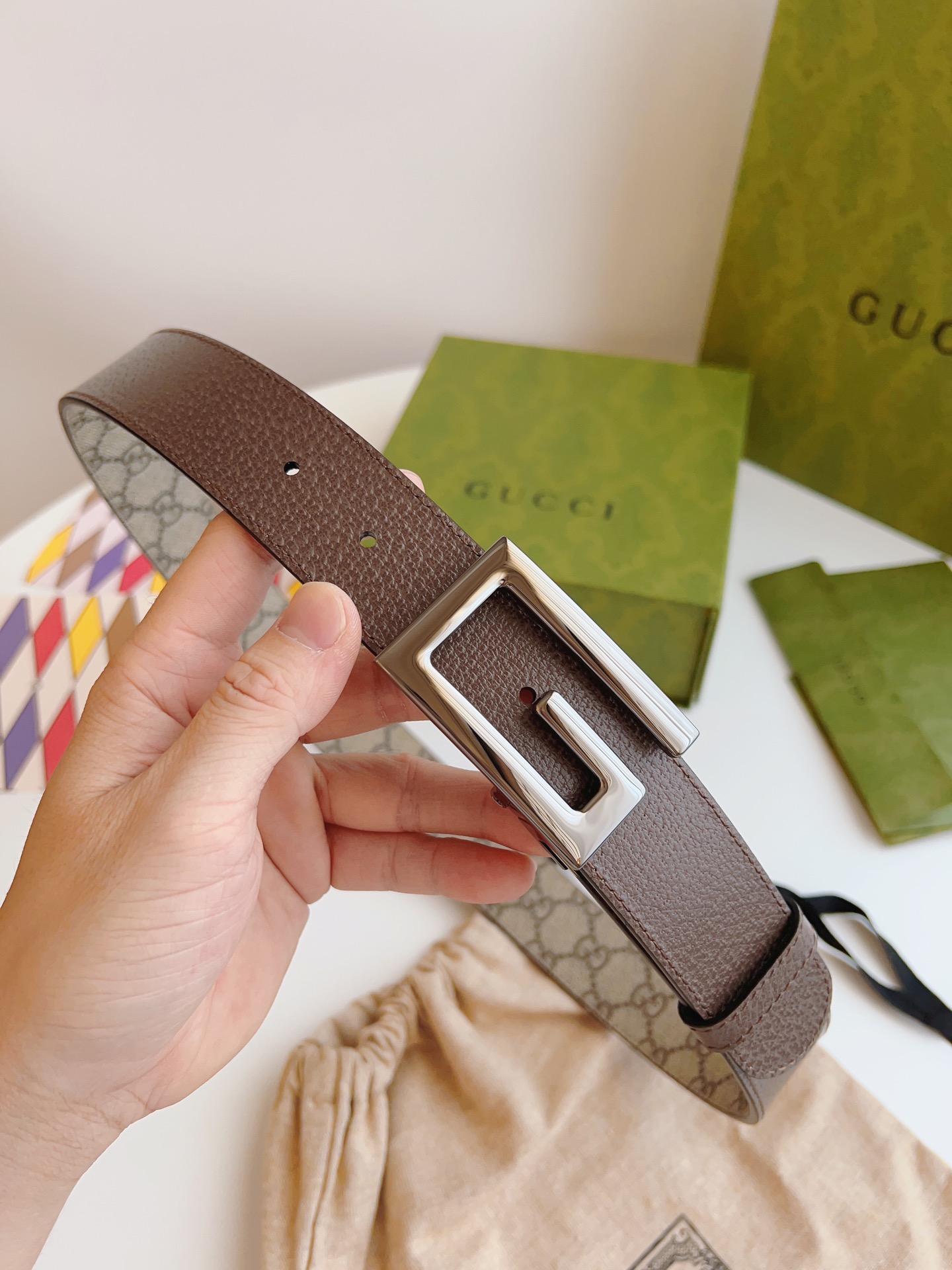 Gucci Basic Belt Canvas Black S-m