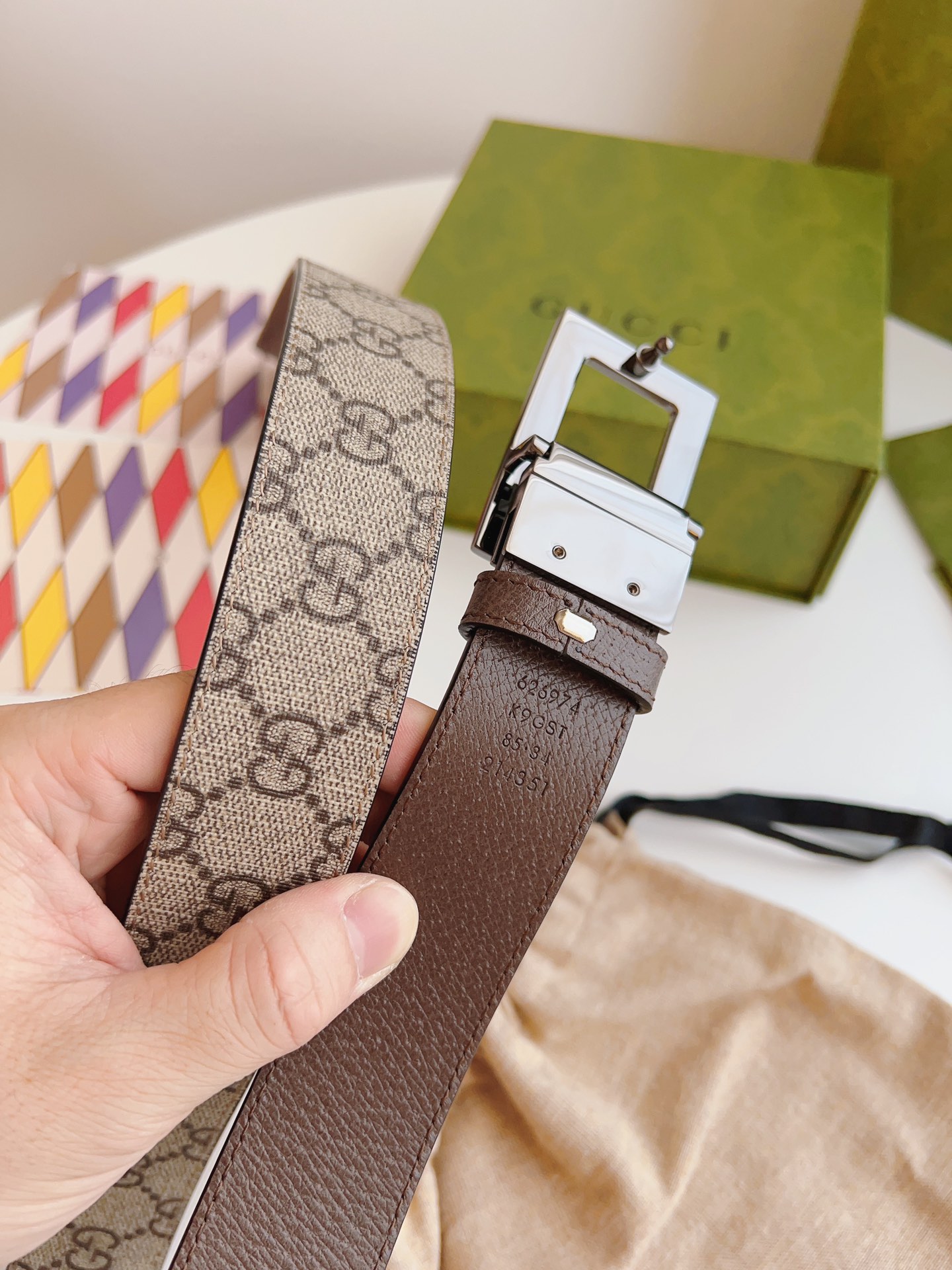 Gucci Basic Belt Canvas Black S-m