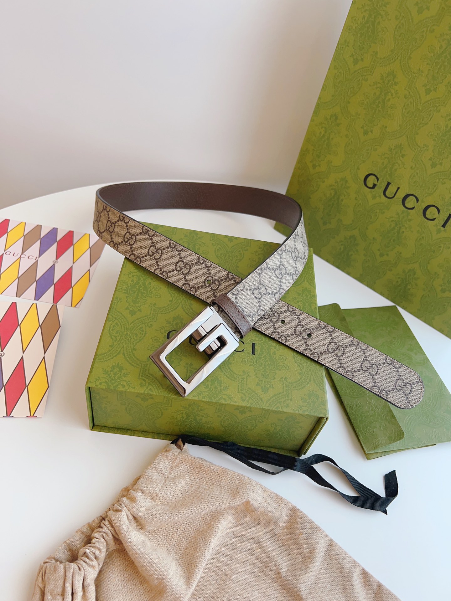 Gucci Basic Belt Canvas Black S-m