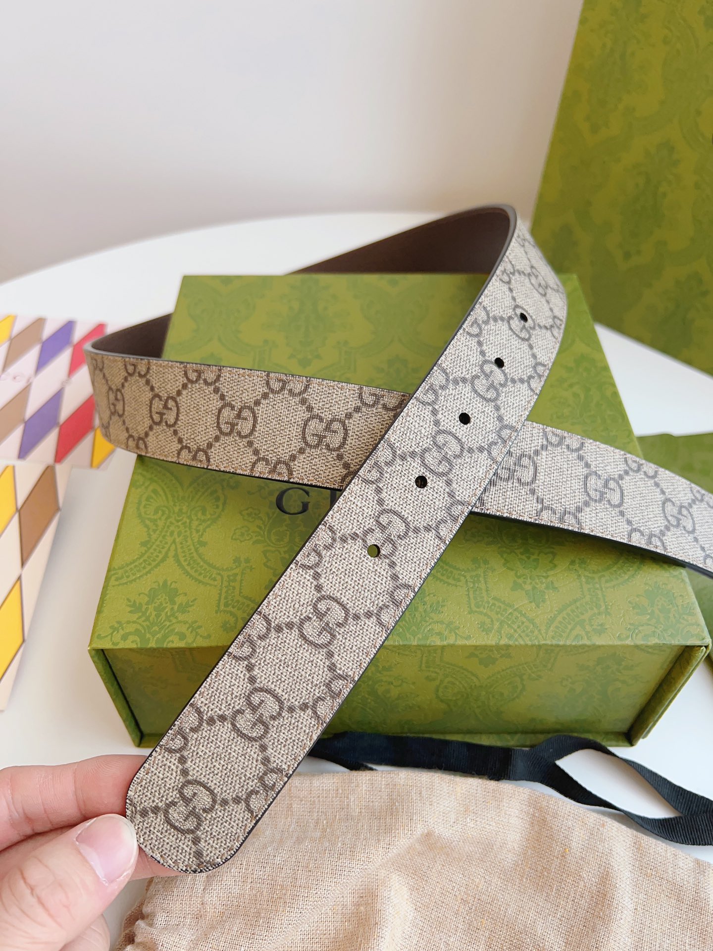 Gucci Basic Belt Canvas Black S-m