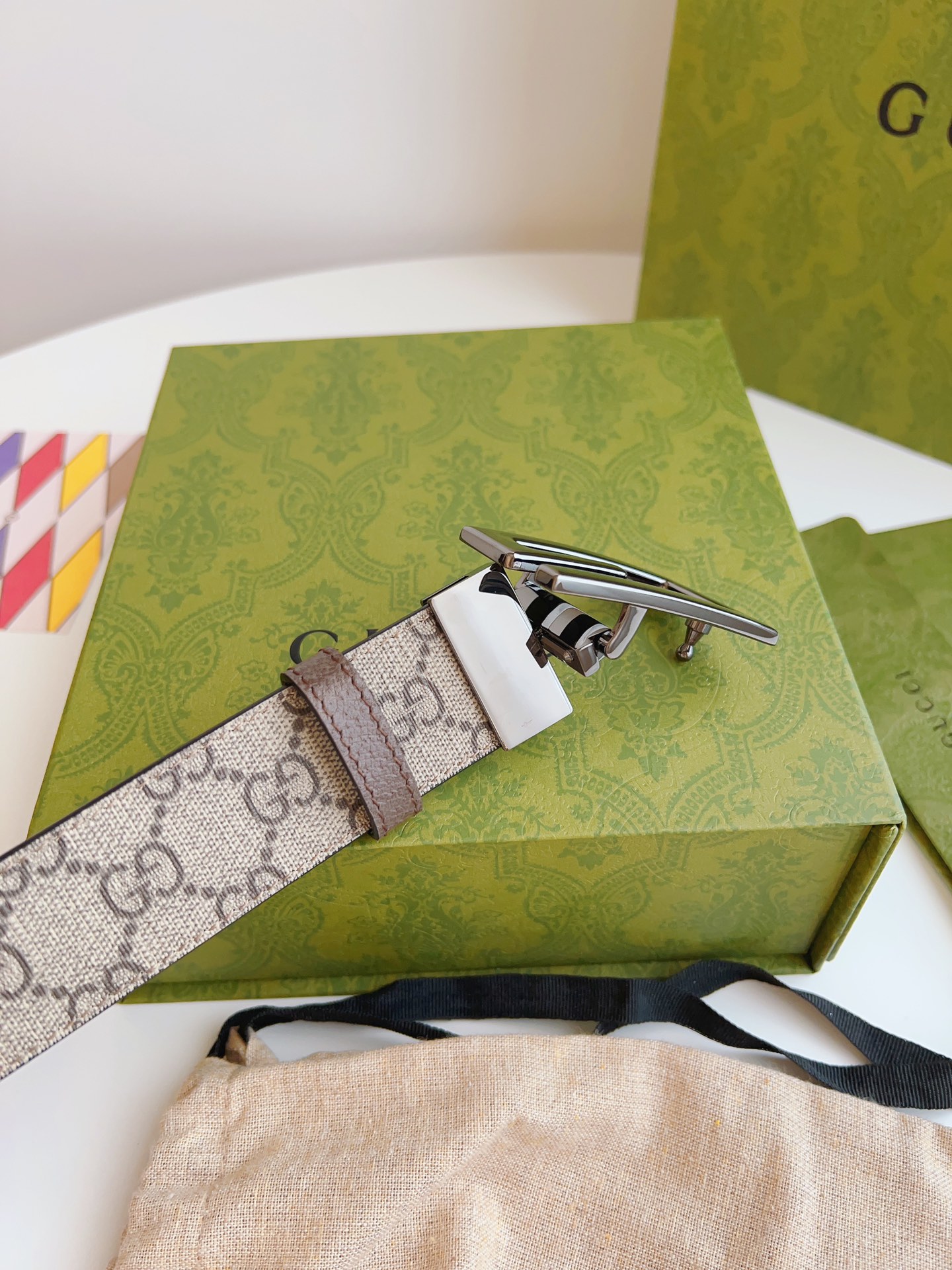 Gucci Basic Belt Canvas Black S-m