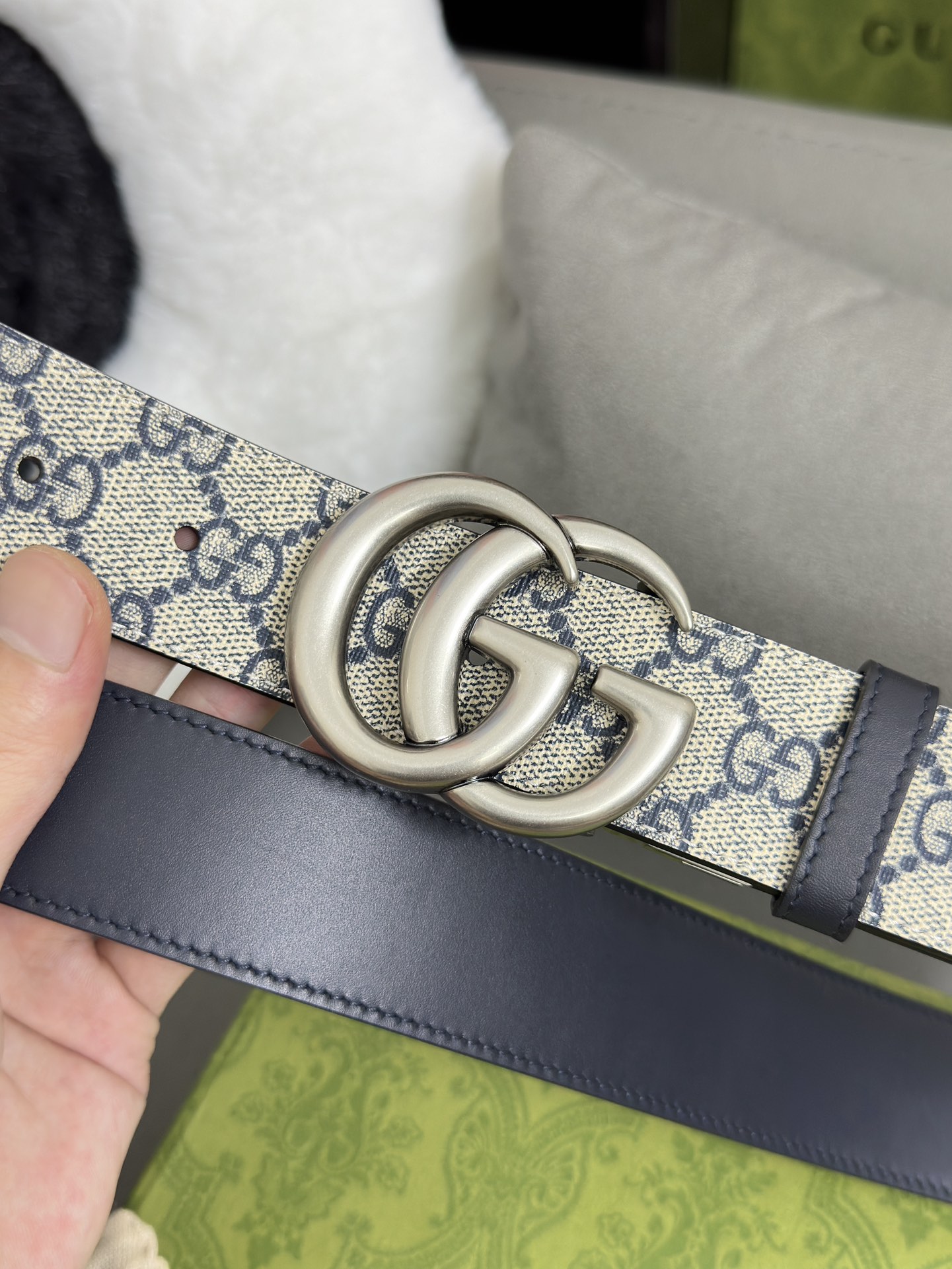 Gucci Basic Belt Canvas Black S-m