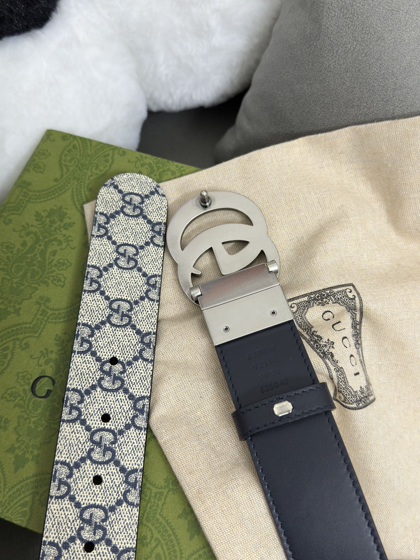 Gucci Basic Belt Canvas Black S-m