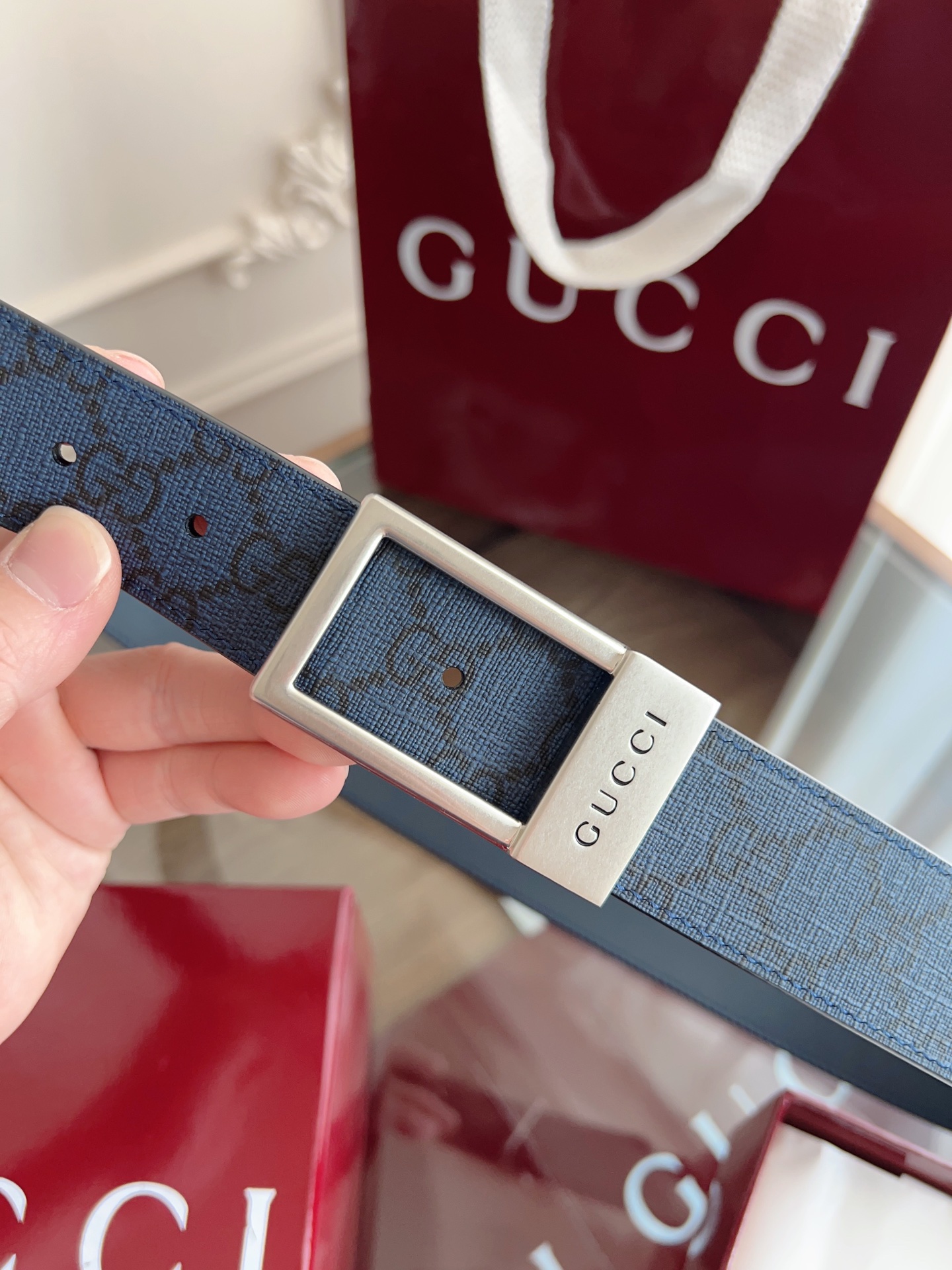 Gucci Male Basic Belt Canvas Black