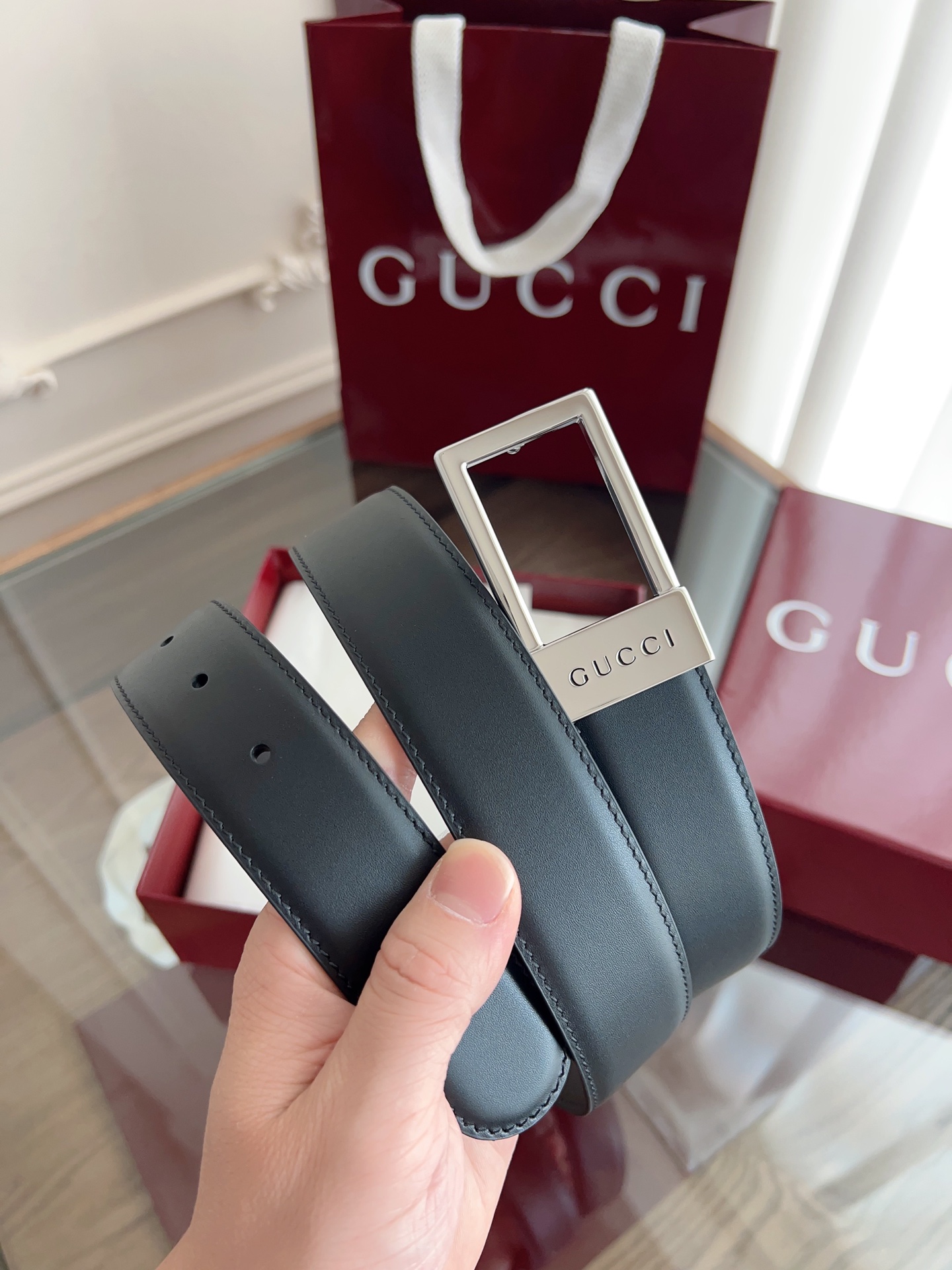 Gucci Male Basic Belt Cow Leather