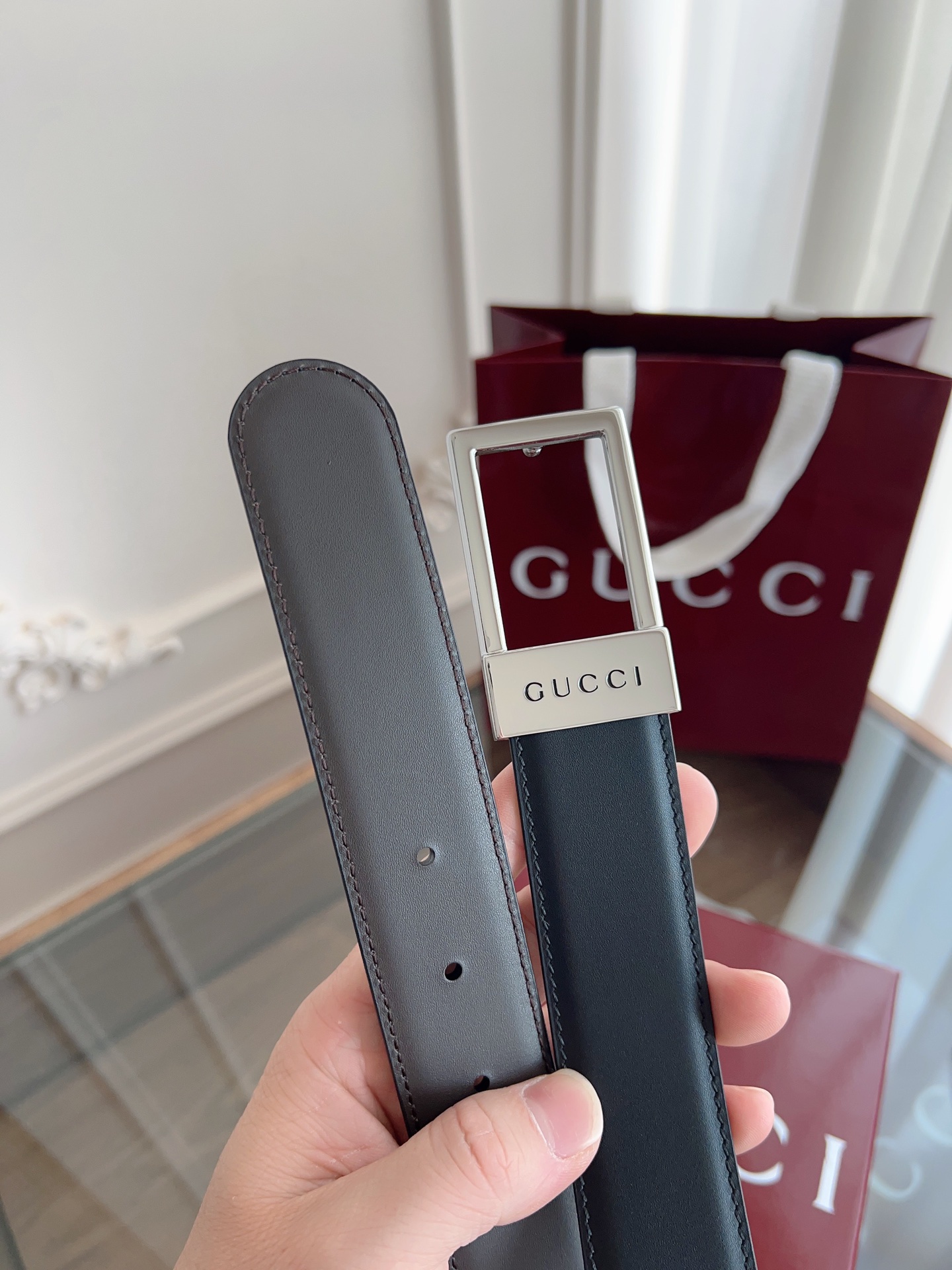 Gucci Male Basic Belt Cow Leather