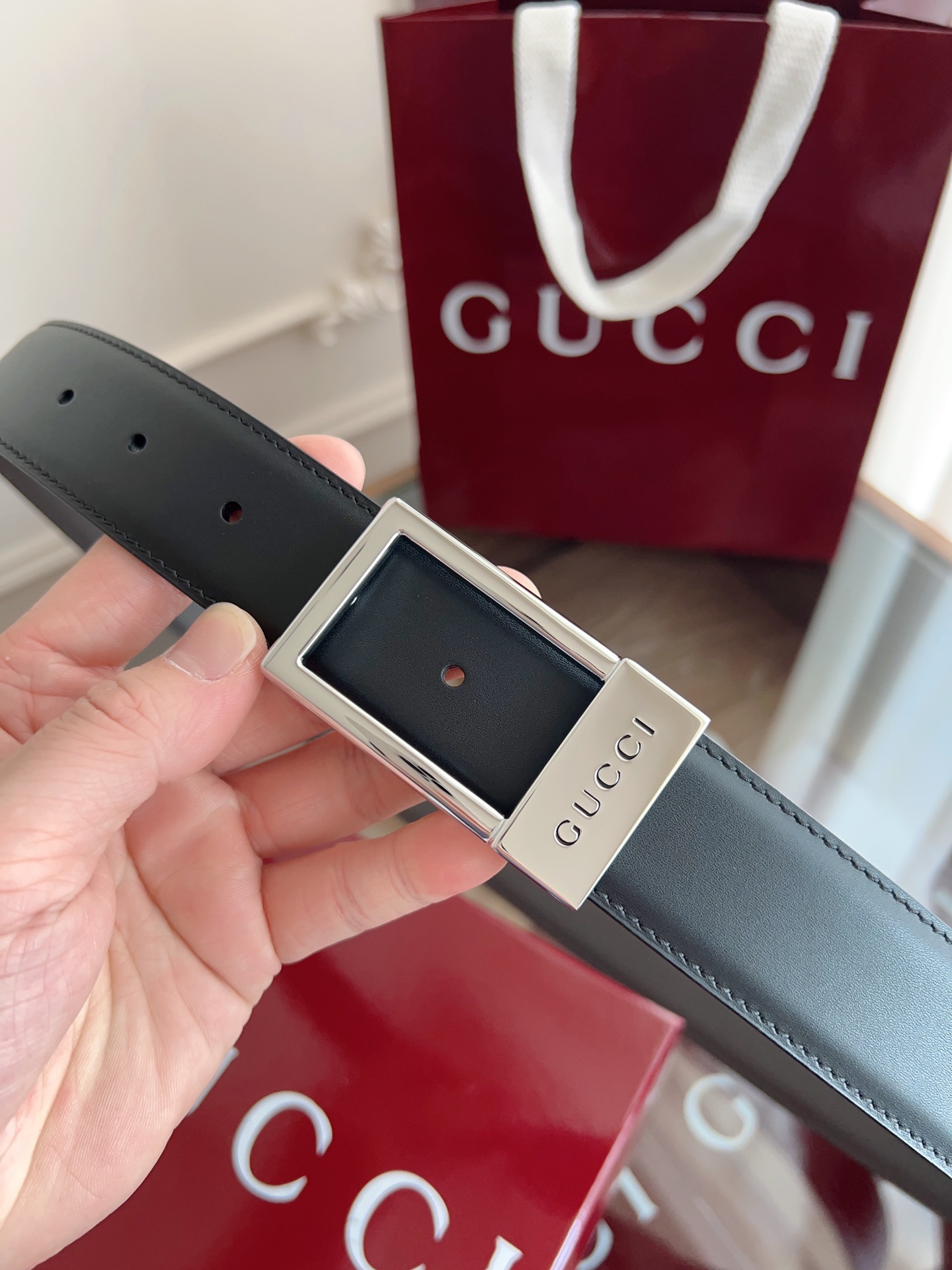 Gucci Male Basic Belt Cow Leather