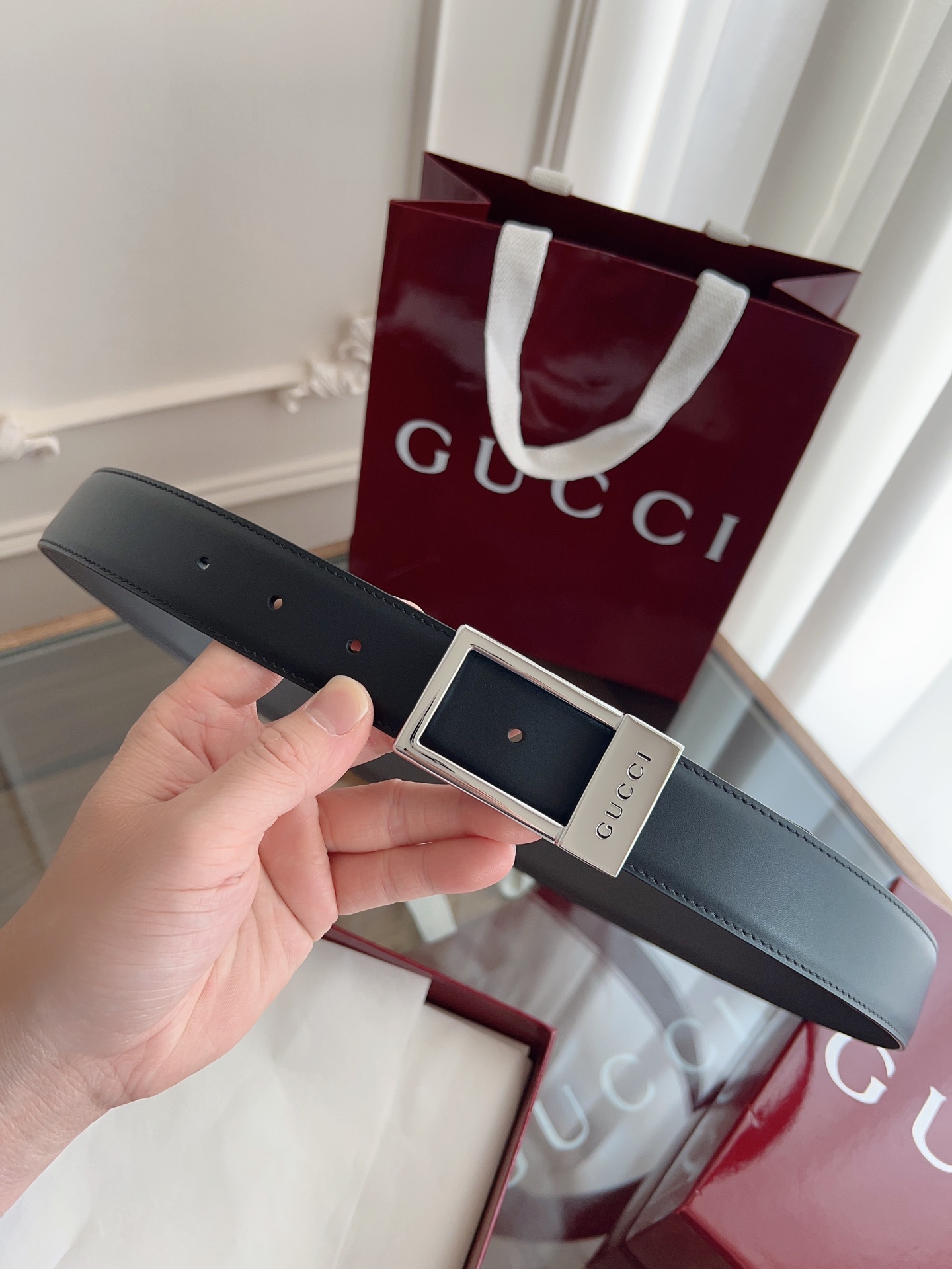 Gucci Male Basic Belt Cow Leather