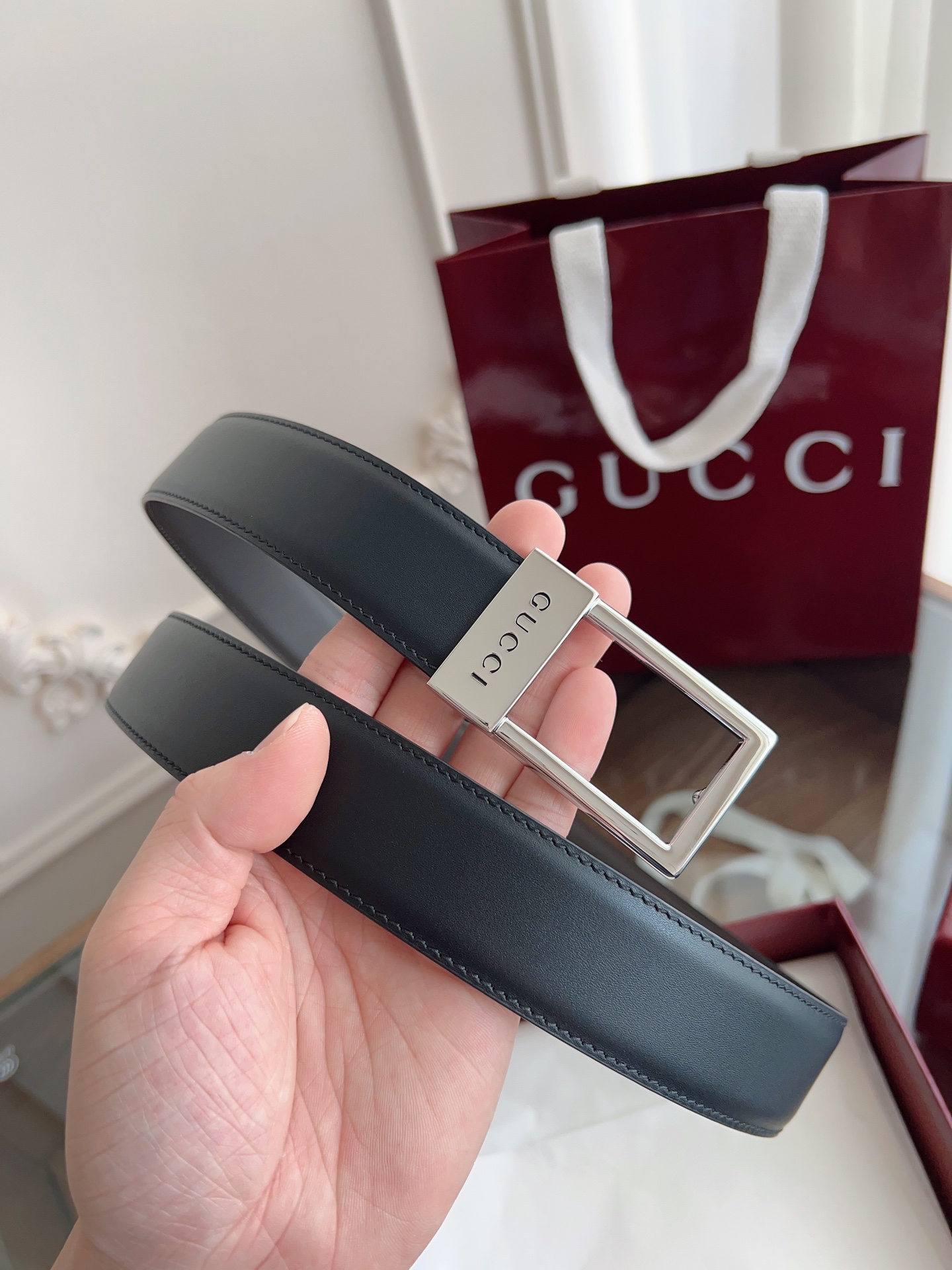 Gucci Male Basic Belt Cow Leather