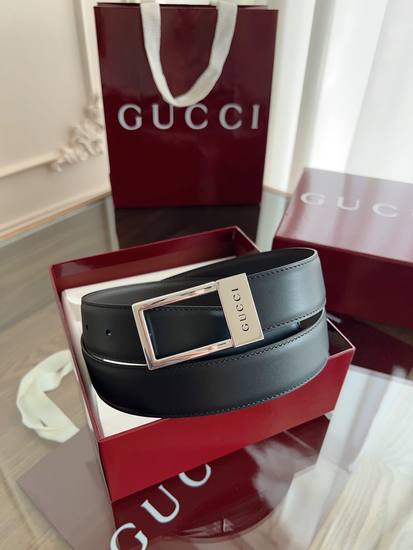 Gucci Male Basic Belt Cow Leather