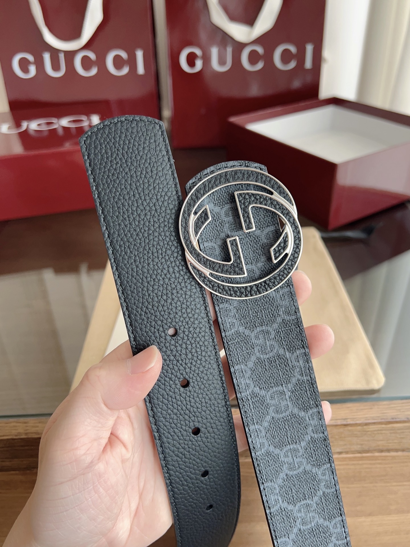 Gucci Male Basic Belt Canvas Black 13514
