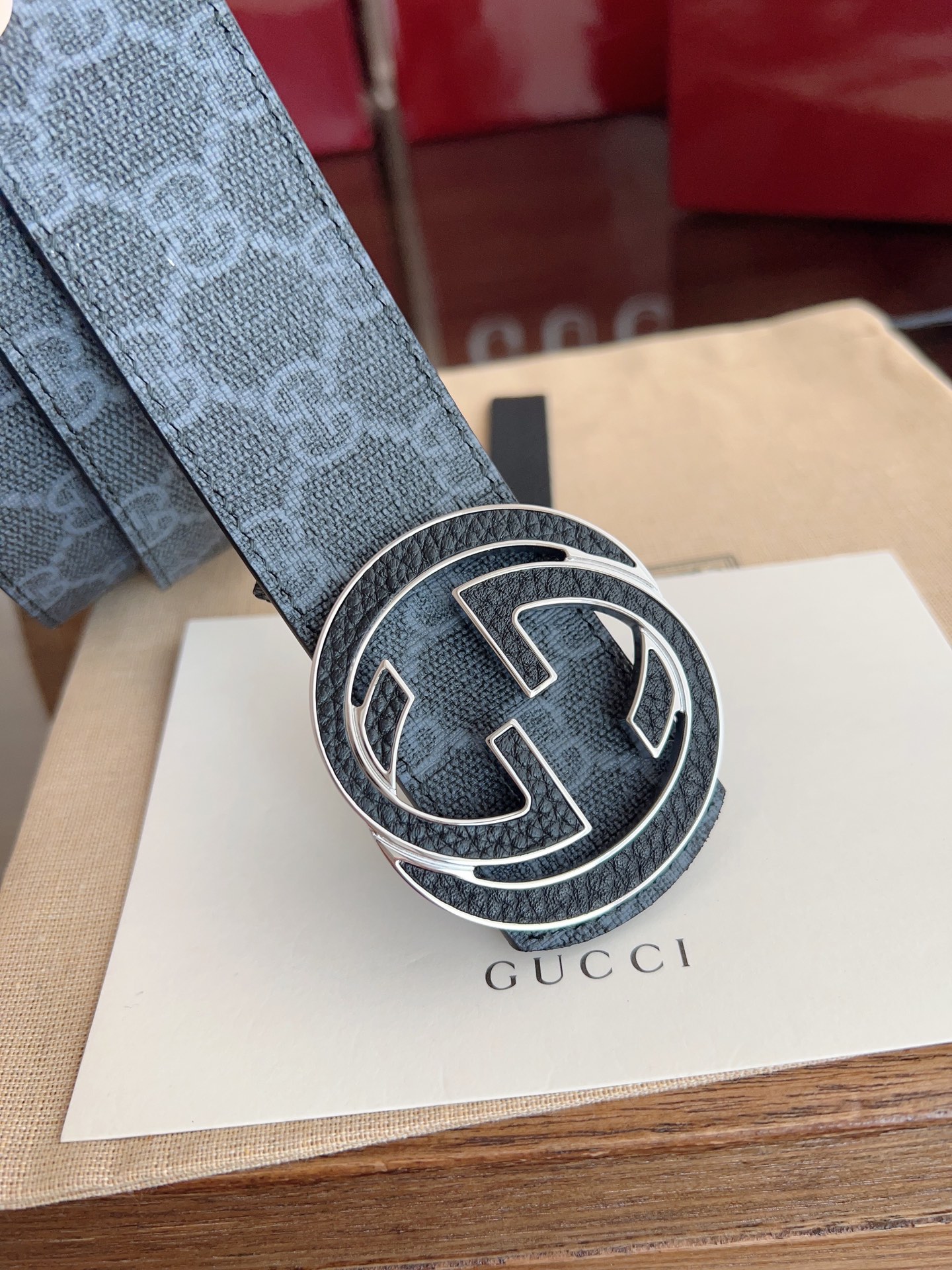 Gucci Male Basic Belt Canvas Black 13514