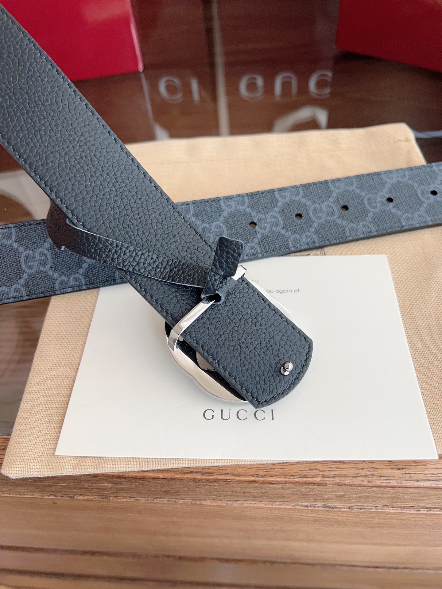 Gucci Male Basic Belt Canvas Black 13514