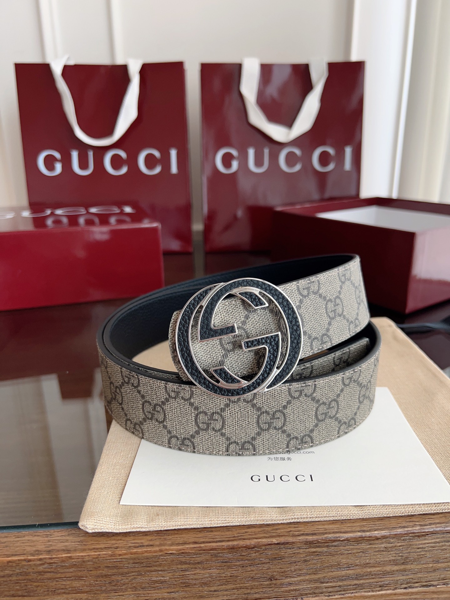 Gucci Male Basic Belt Canvas Black 13514