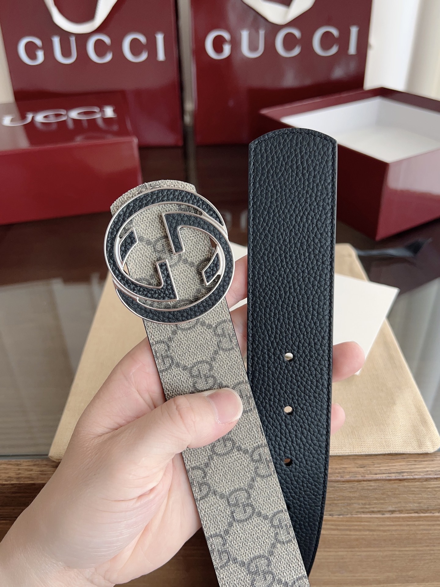 Gucci Male Basic Belt Canvas Black 13514