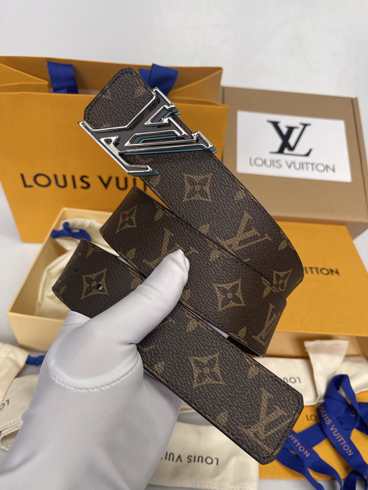 Louis Vuitton Male Basic Belt Cow Leather L