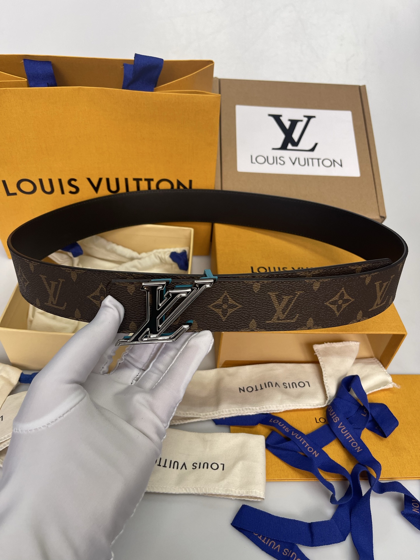 Louis Vuitton Male Basic Belt Cow Leather L