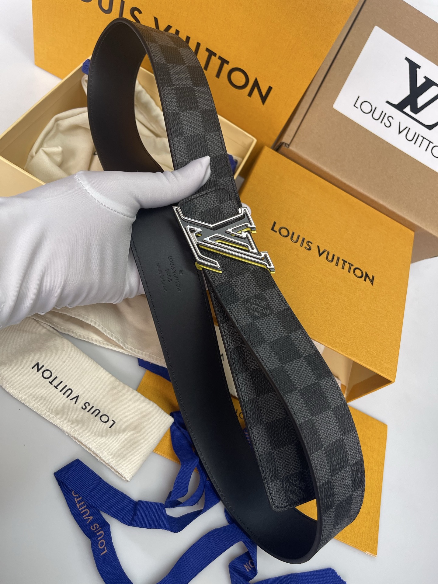 Louis Vuitton Male Basic Belt Cow Leather L