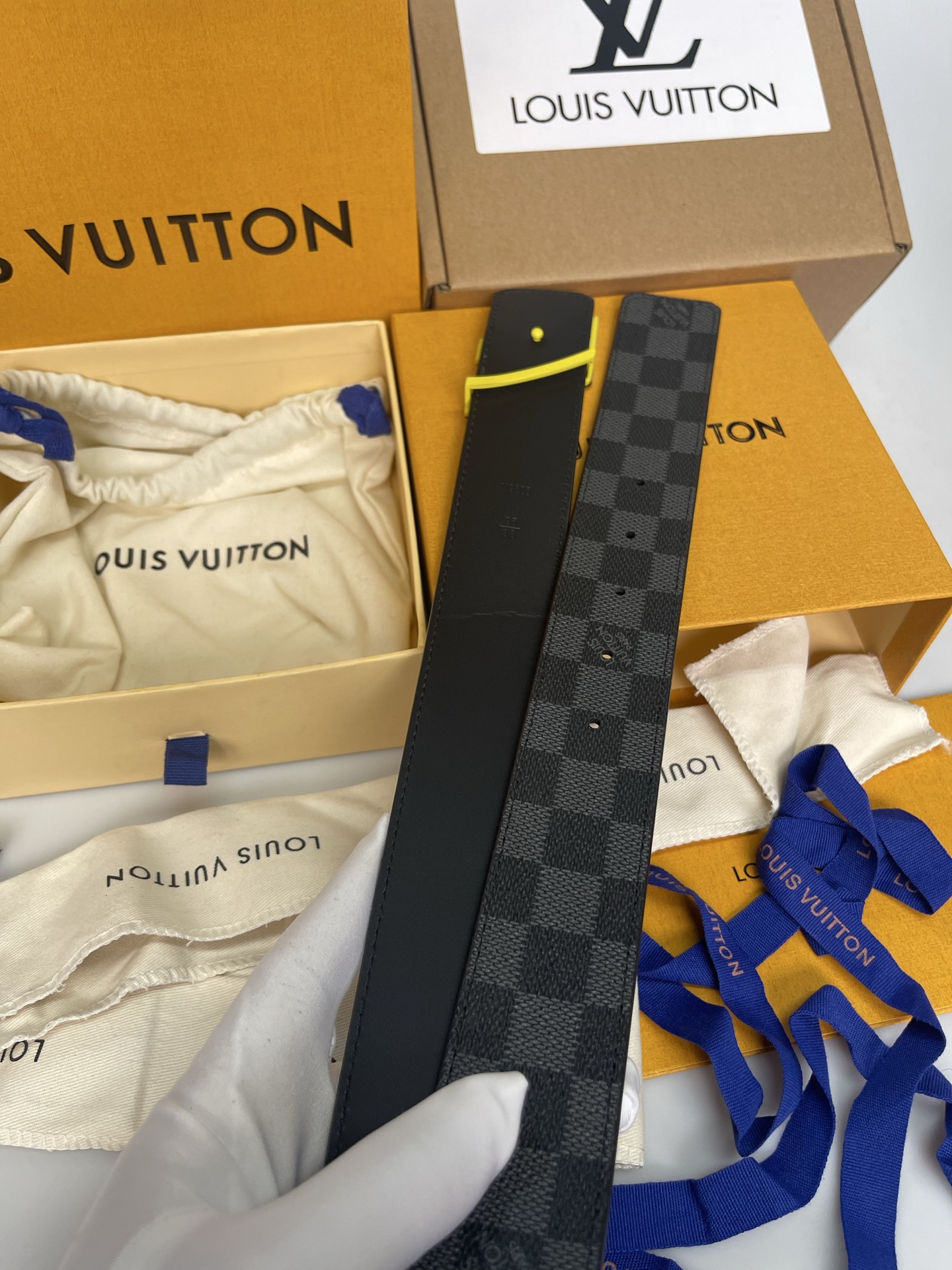 Louis Vuitton Male Basic Belt Cow Leather L