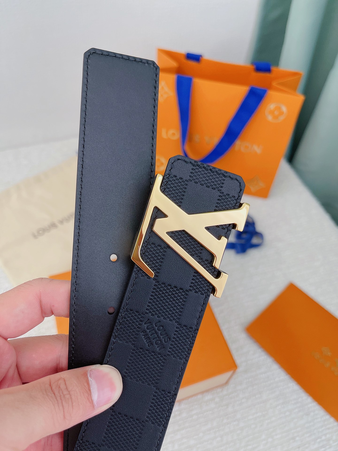 Louis Vuitton Basic Belt Cow Leather L