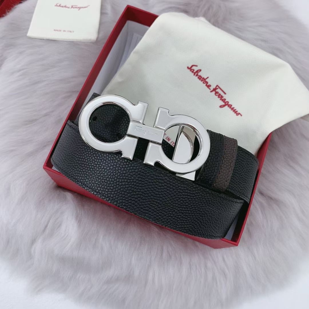 Salvatore Ferragamo Male Leather Belt 13514-m