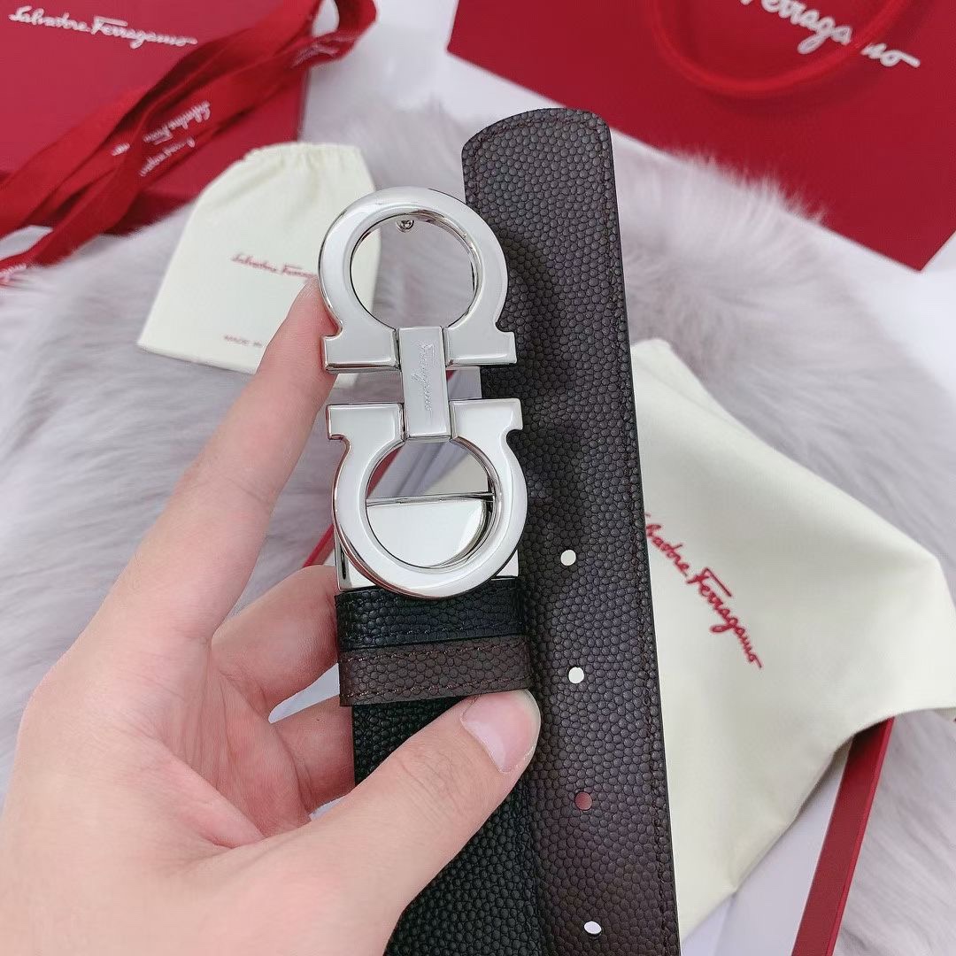 Salvatore Ferragamo Male Leather Belt 13514-m