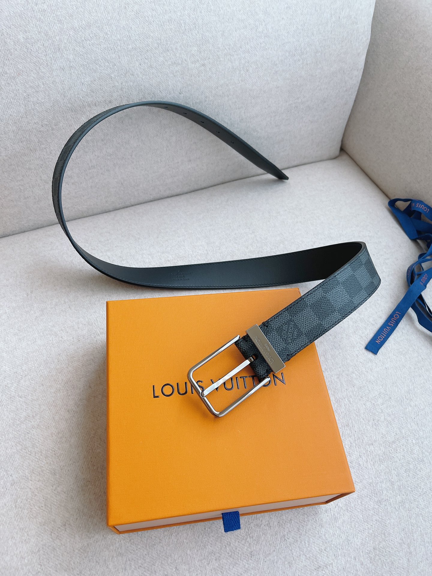 Louis Vuitton Leather Belt Cow Leather 35mm-13514-m-l