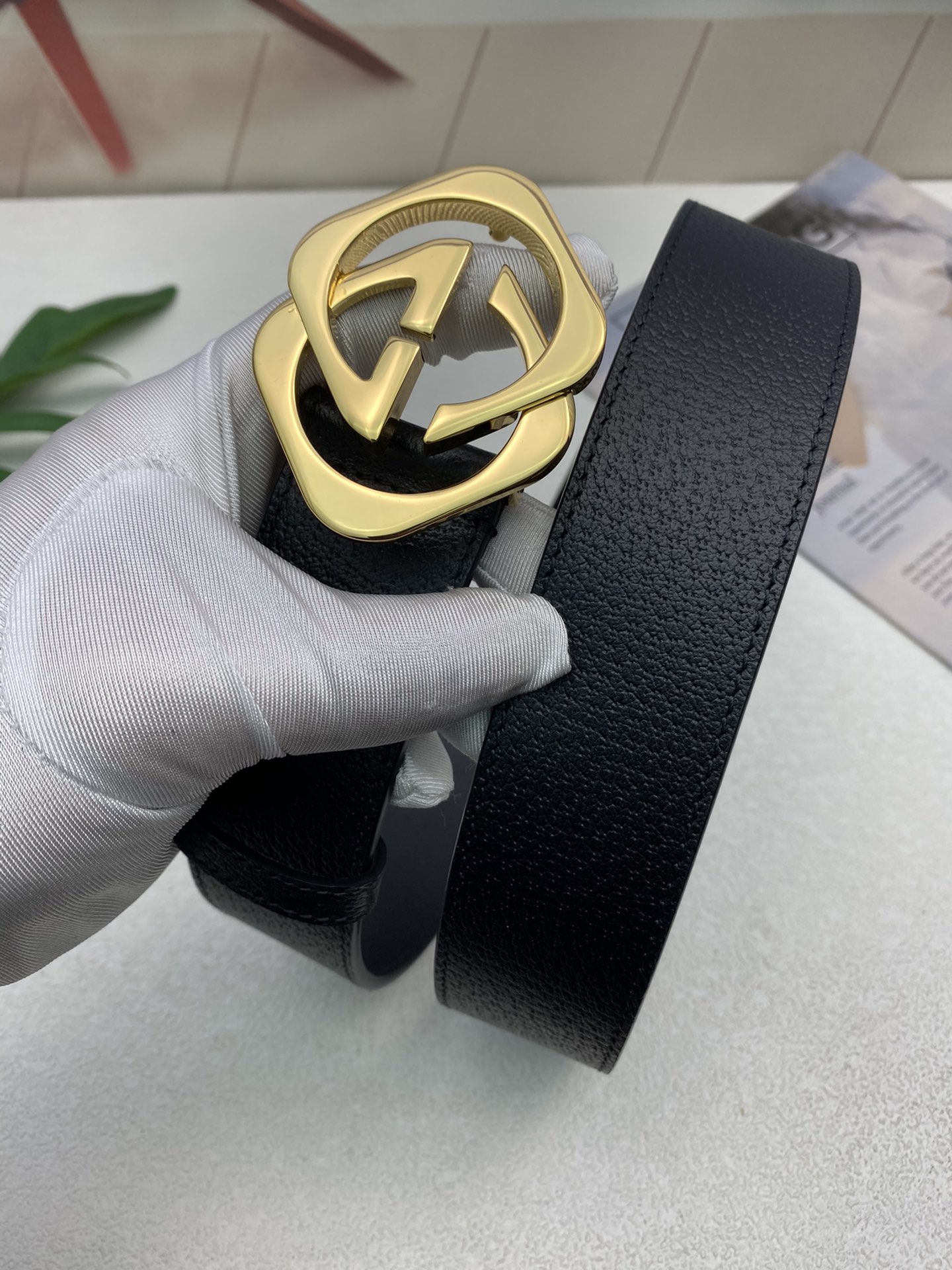 Gucci Leather Belt Top Grain Leather