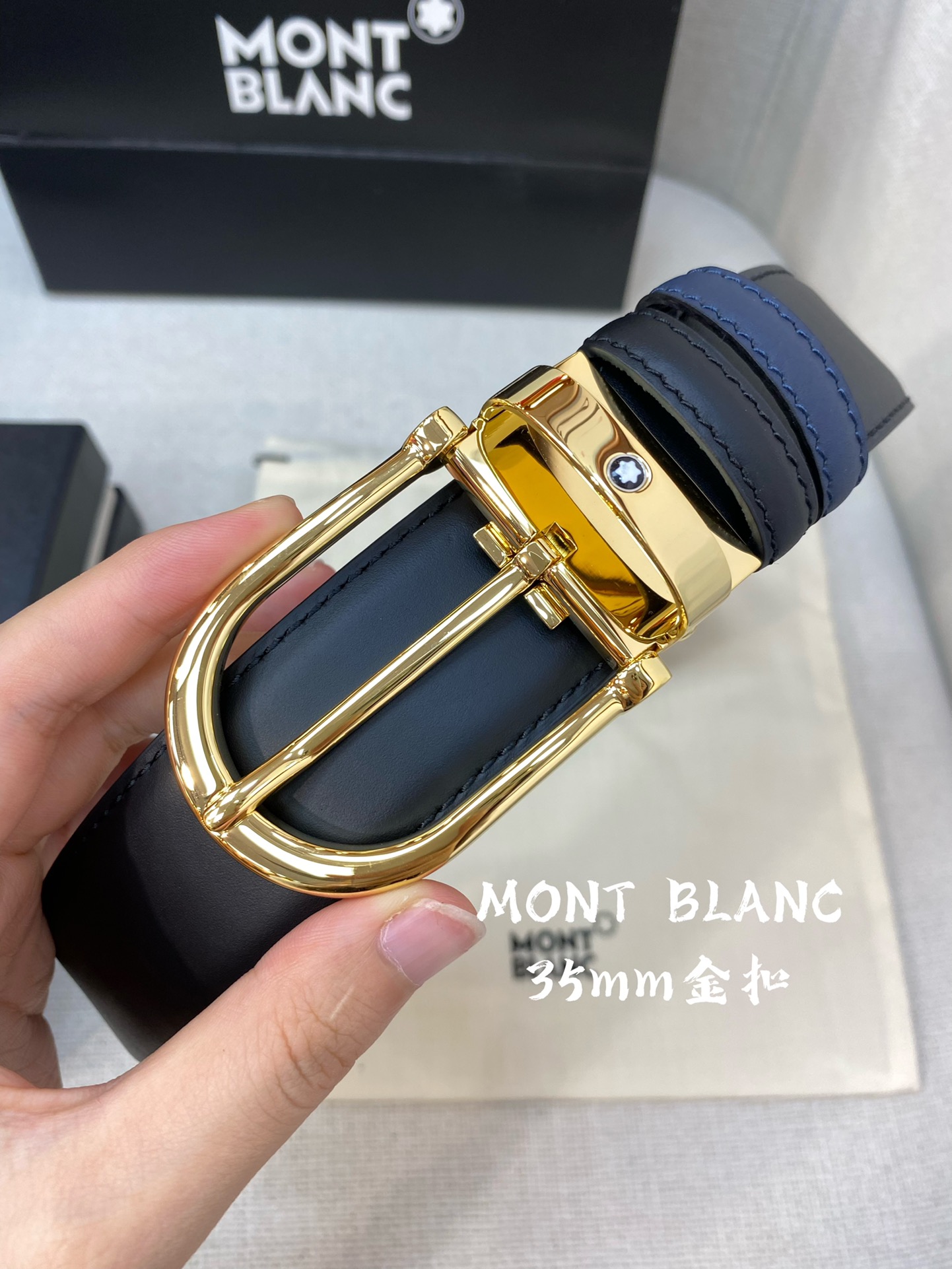 Montblanc Leather Belt Top Grain Leather 13514-m