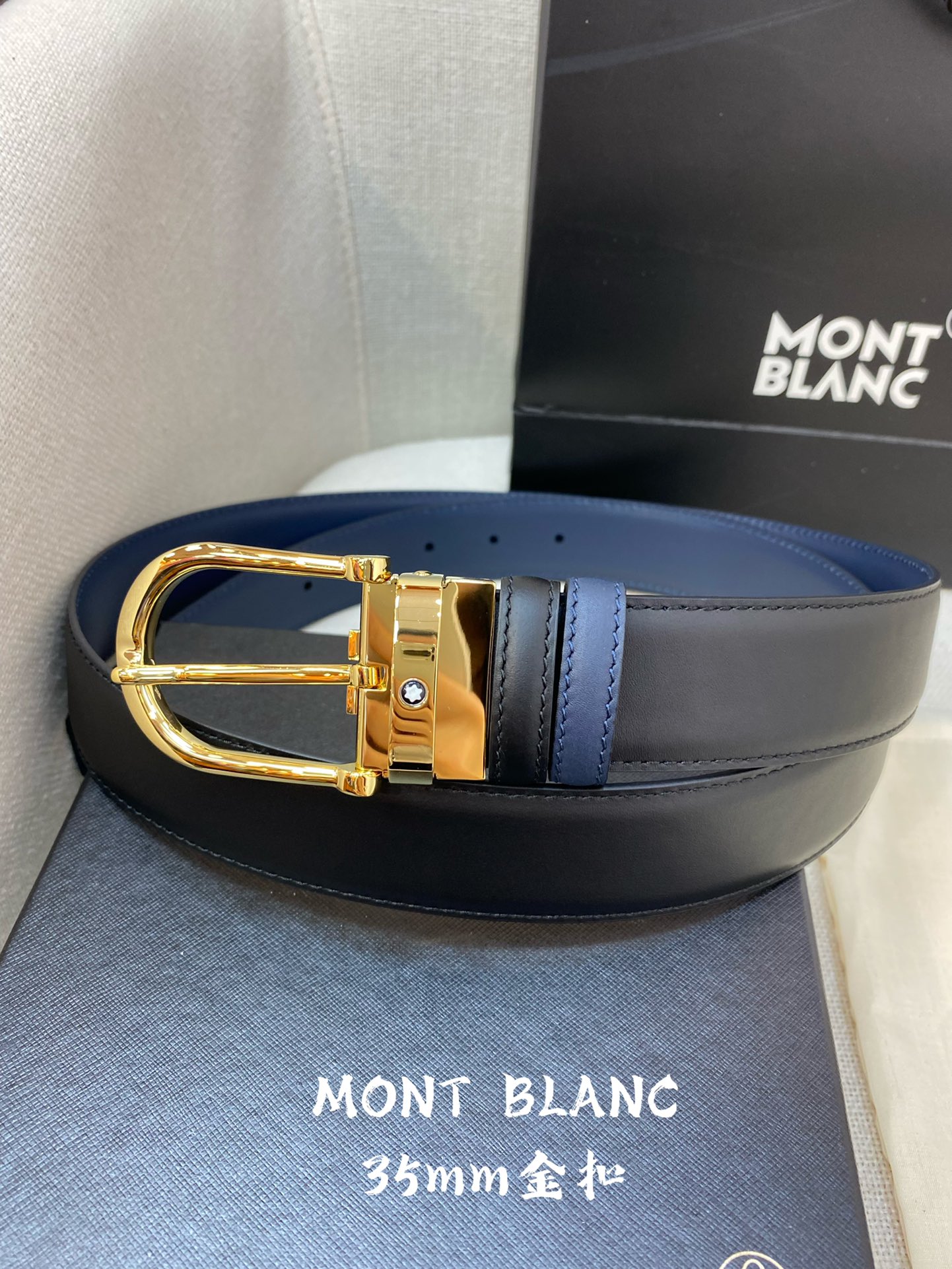 Montblanc Leather Belt Top Grain Leather 13514-m