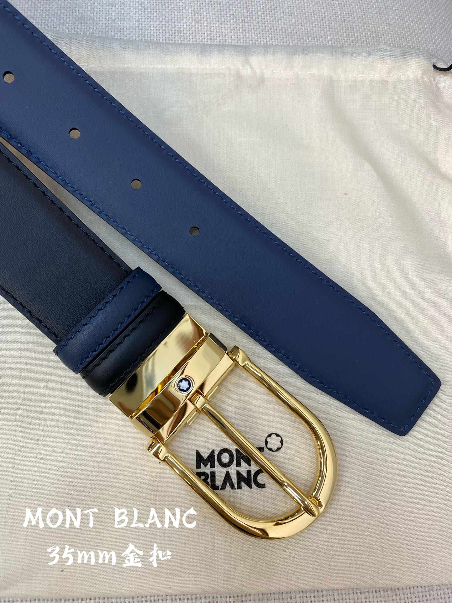 Montblanc Leather Belt Top Grain Leather 13514-m