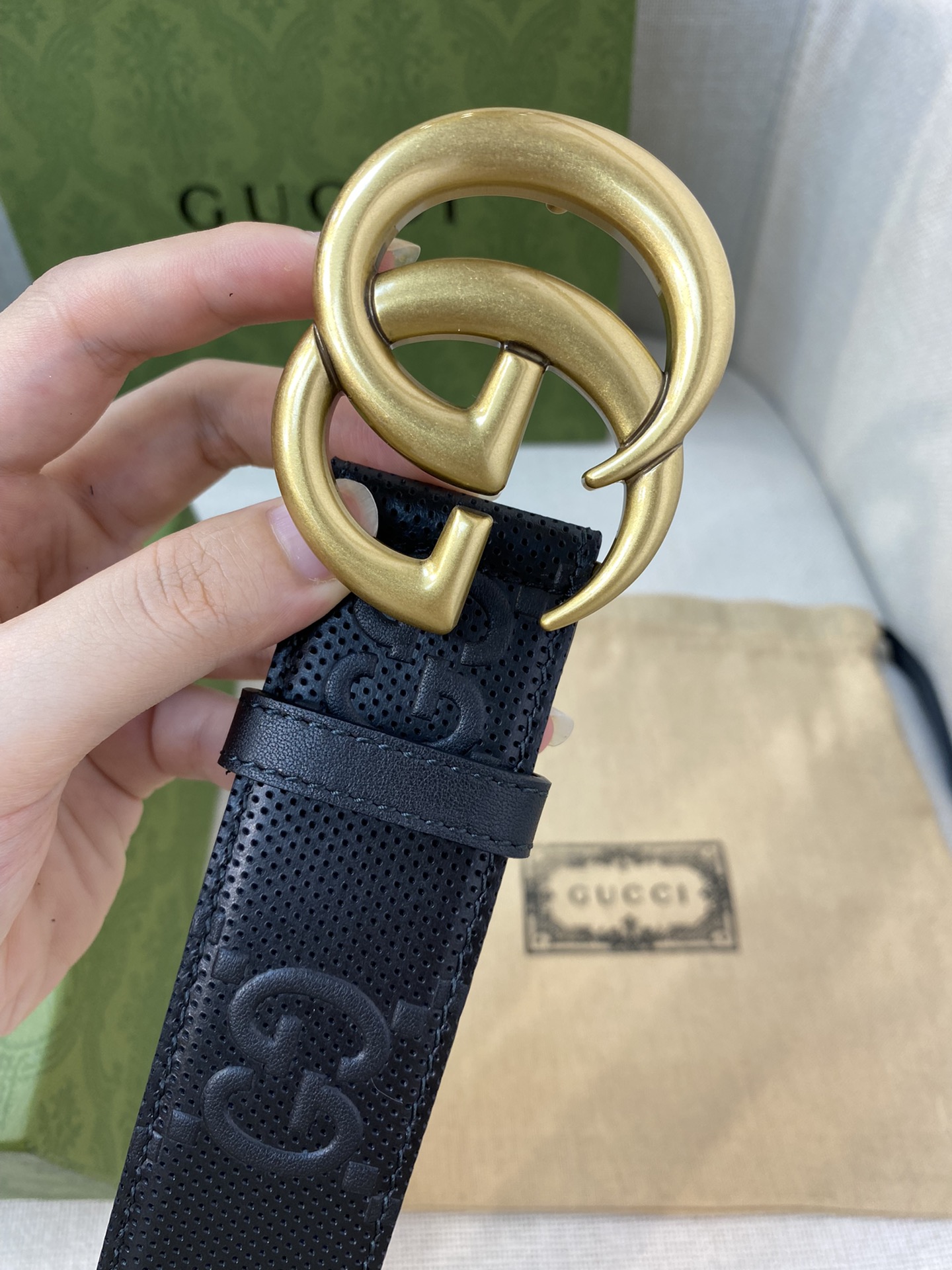 Gucci Male Basic Belt Cow Leather M-l