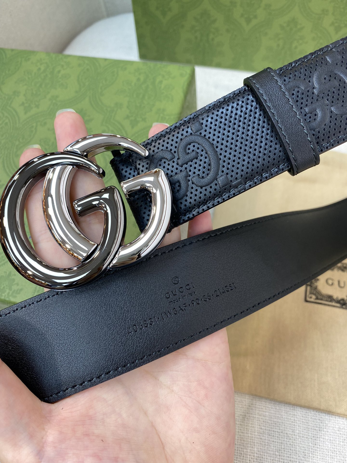 Gucci Male Basic Belt Cow Leather M-l