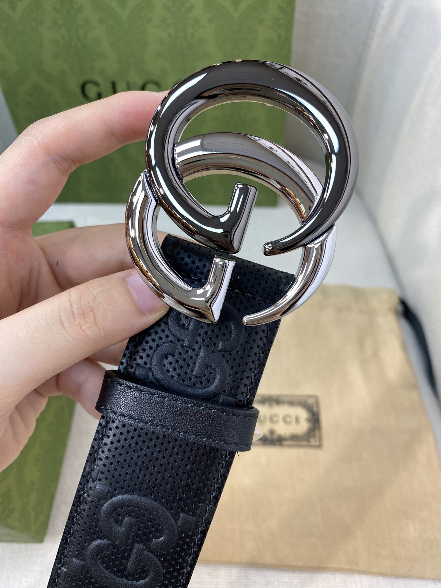 Gucci Male Basic Belt Cow Leather M-l