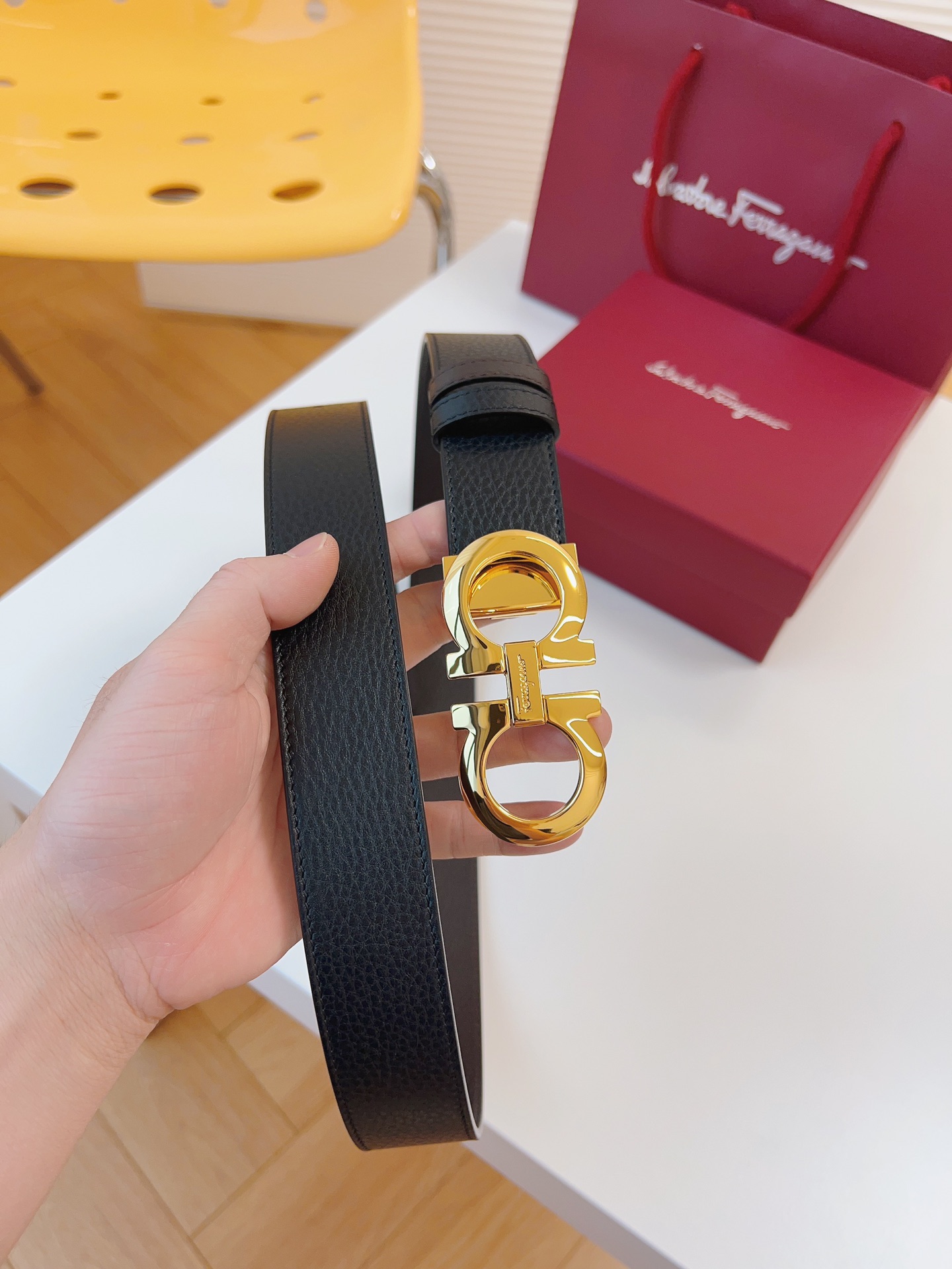 Salvatore Ferragamo Leather Belt 35mm-m