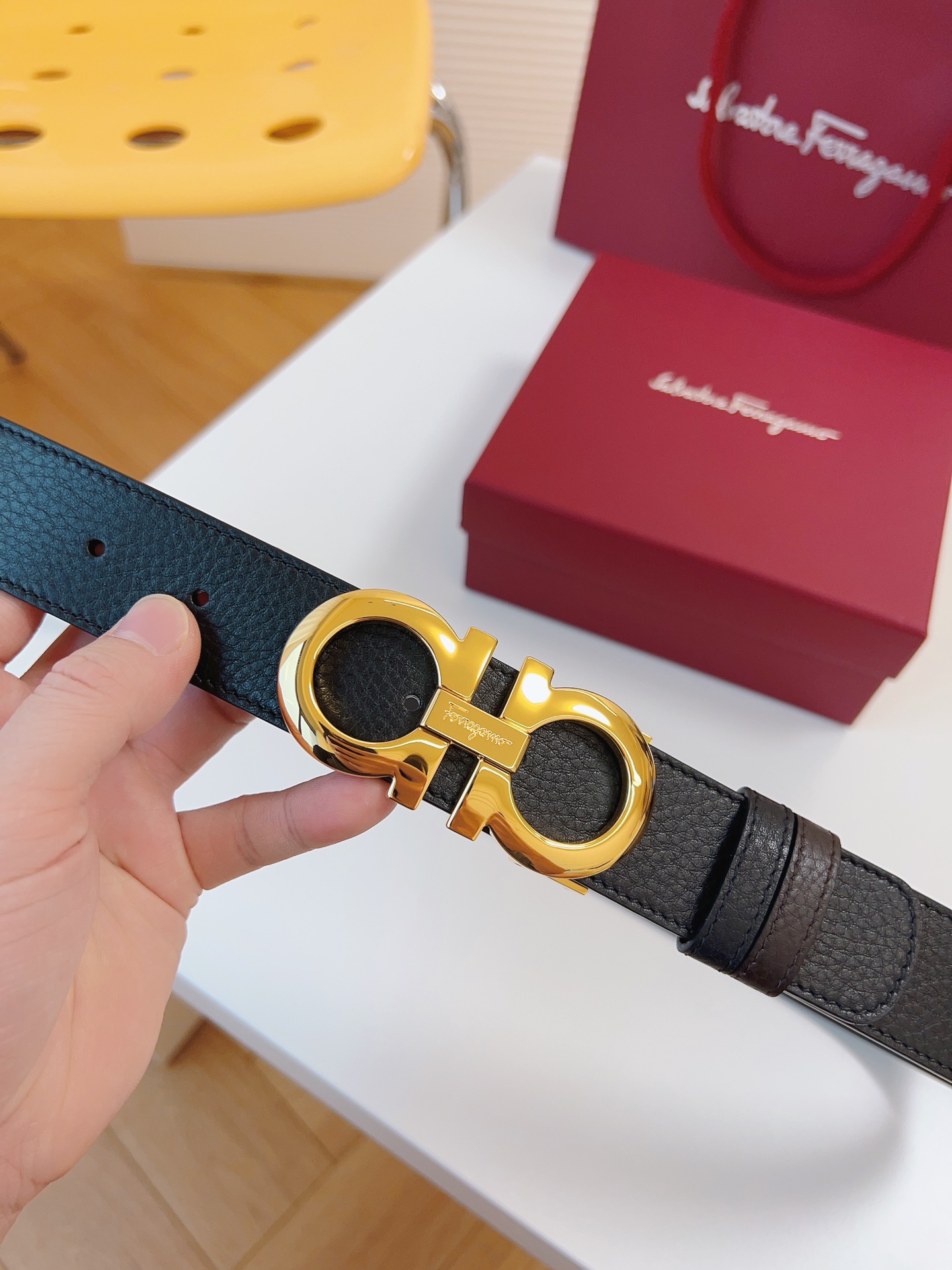 Salvatore Ferragamo Leather Belt 35mm-m