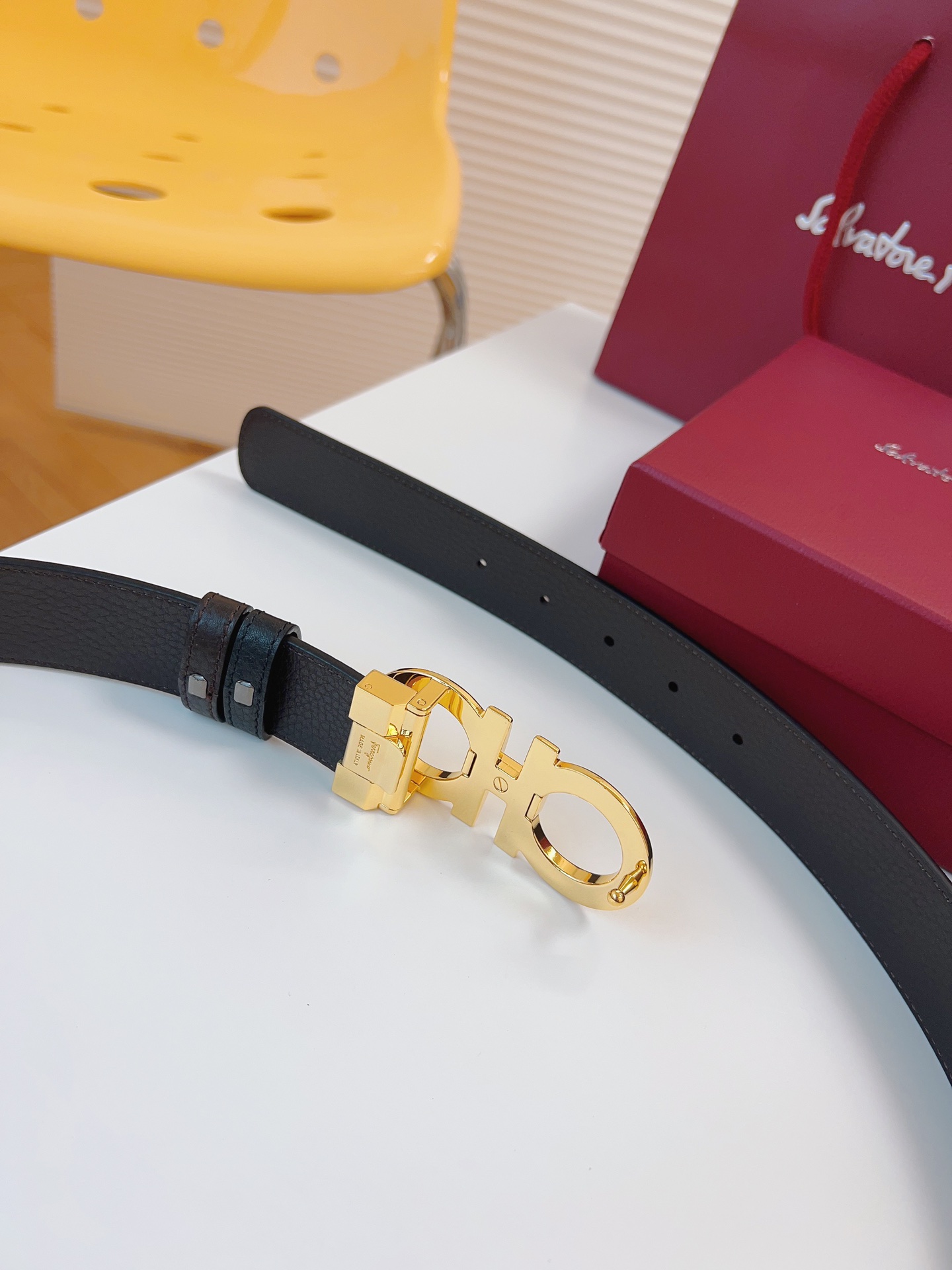 Salvatore Ferragamo Leather Belt 35mm-m