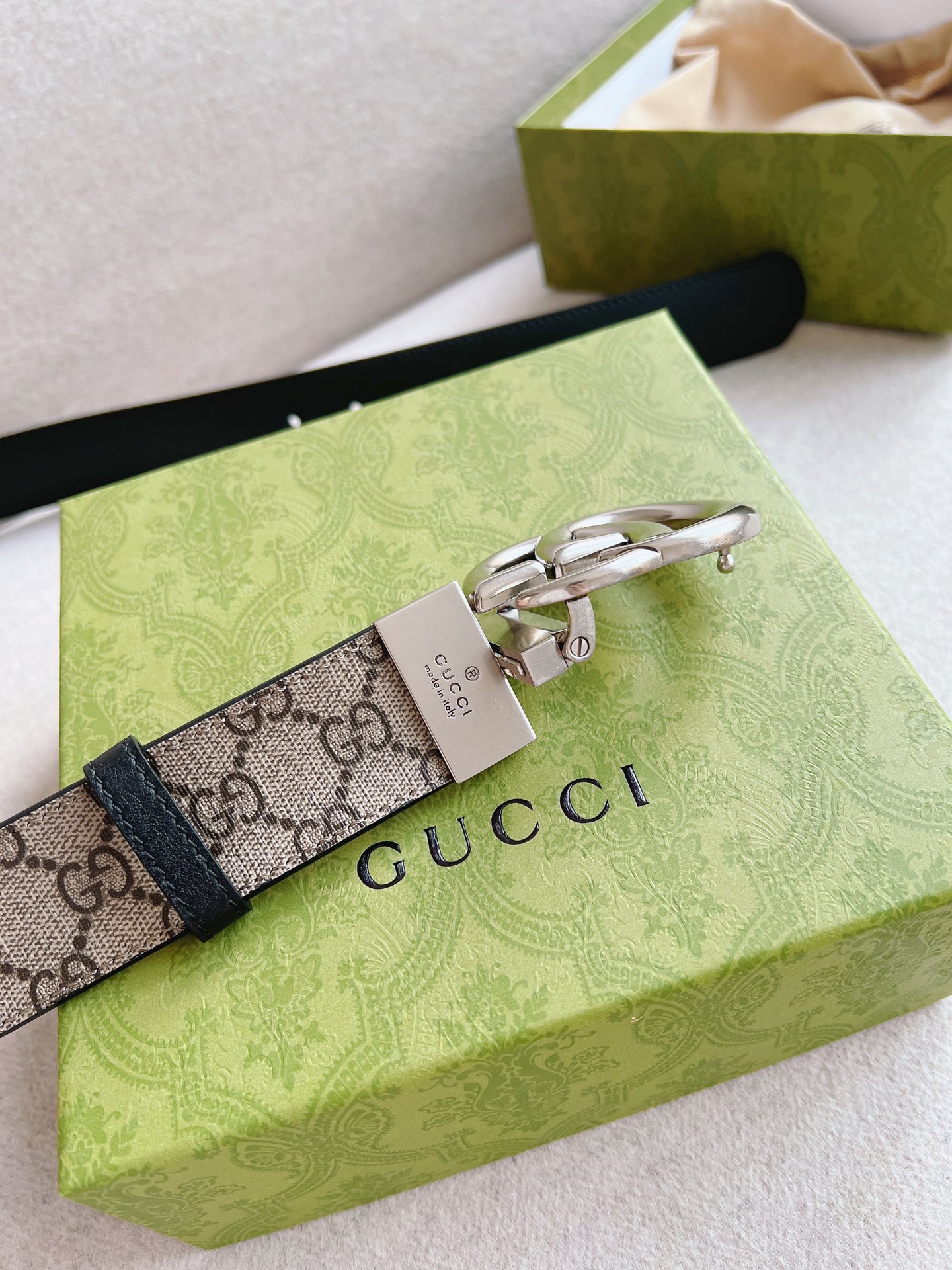 Gucci Basic Belt Canvas Black 37mm-13514-s-m