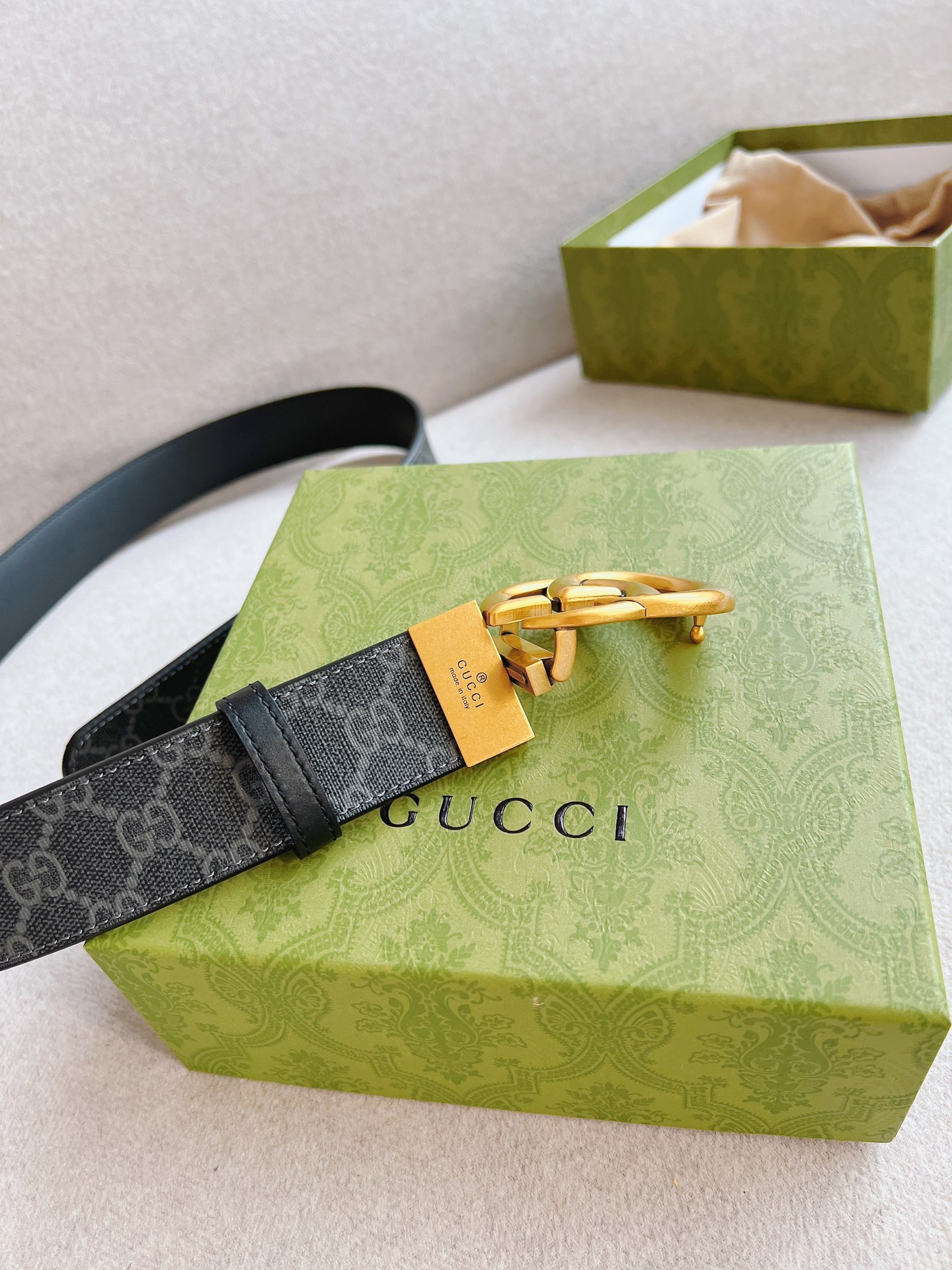 Gucci Basic Belt Canvas Black 37mm-13514-s-m
